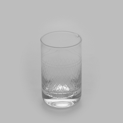 Premium 17 oz Bar Lux Cocktail Mixing Glass - Diamond Cut Pattern, Hand Blown Crystal Barware (3.75