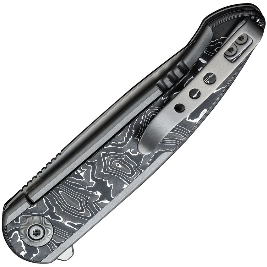 WE Knife Co. WE20043 Smooth Sentinel Titanium & Carbon Fiber Folding Pocket Knife - EDC, Outdoor Camping & Survival Gear