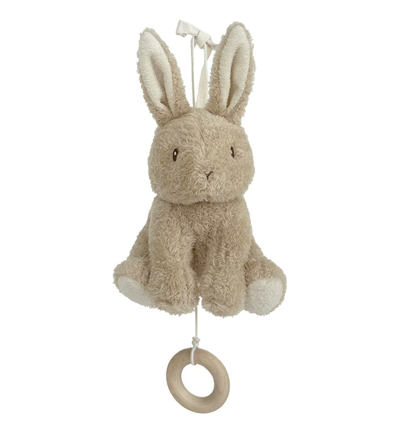 Little Dutch Baby Bunny Music Box - Cute Nursery Decor, Soothing Lullabies for Newborns & Toddlers - Perfect for Bedtime, Baby Showers & Nursery Room Decorations