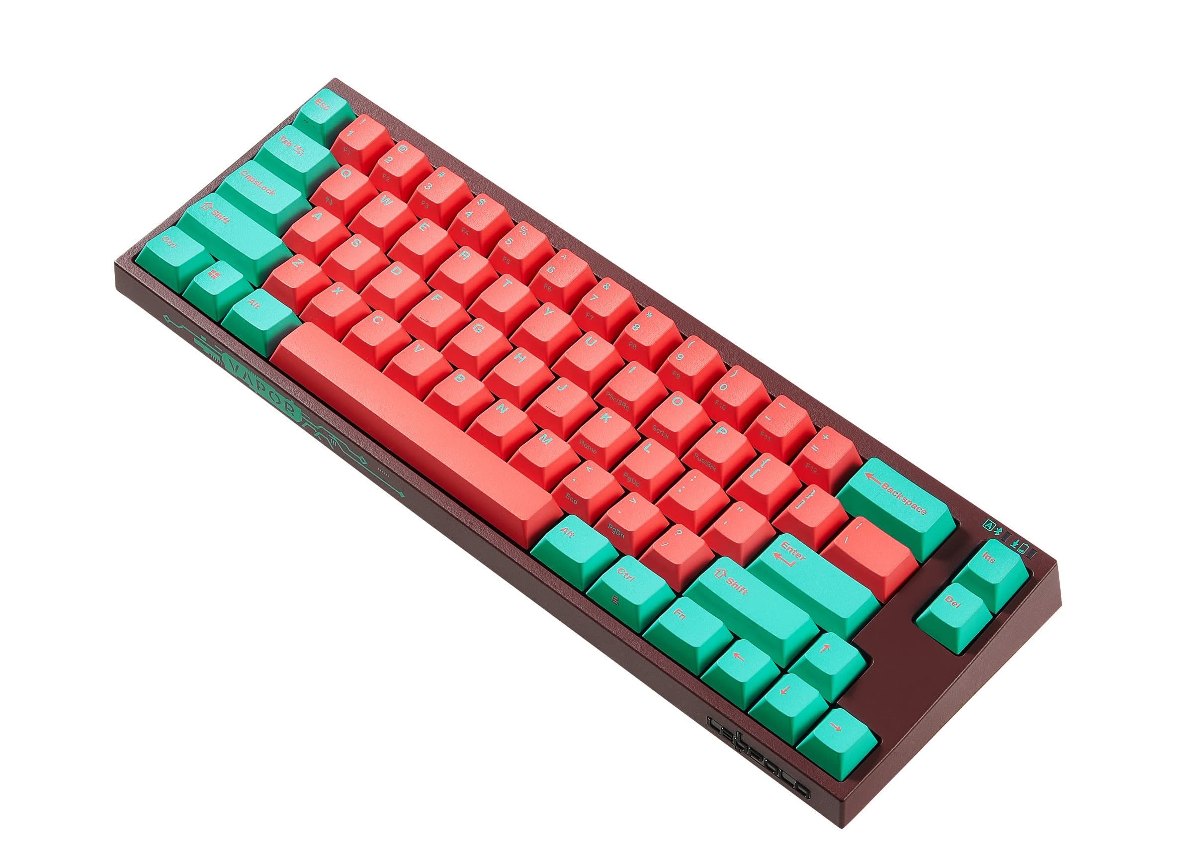 Leopold x MK FC660MBT Vapor 65% Wireless Bluetooth Mechanical Keyboard with Cherry MX Silver Switches & Double Shot PBT Keycaps - Compact Design for Gaming, Office & Programming