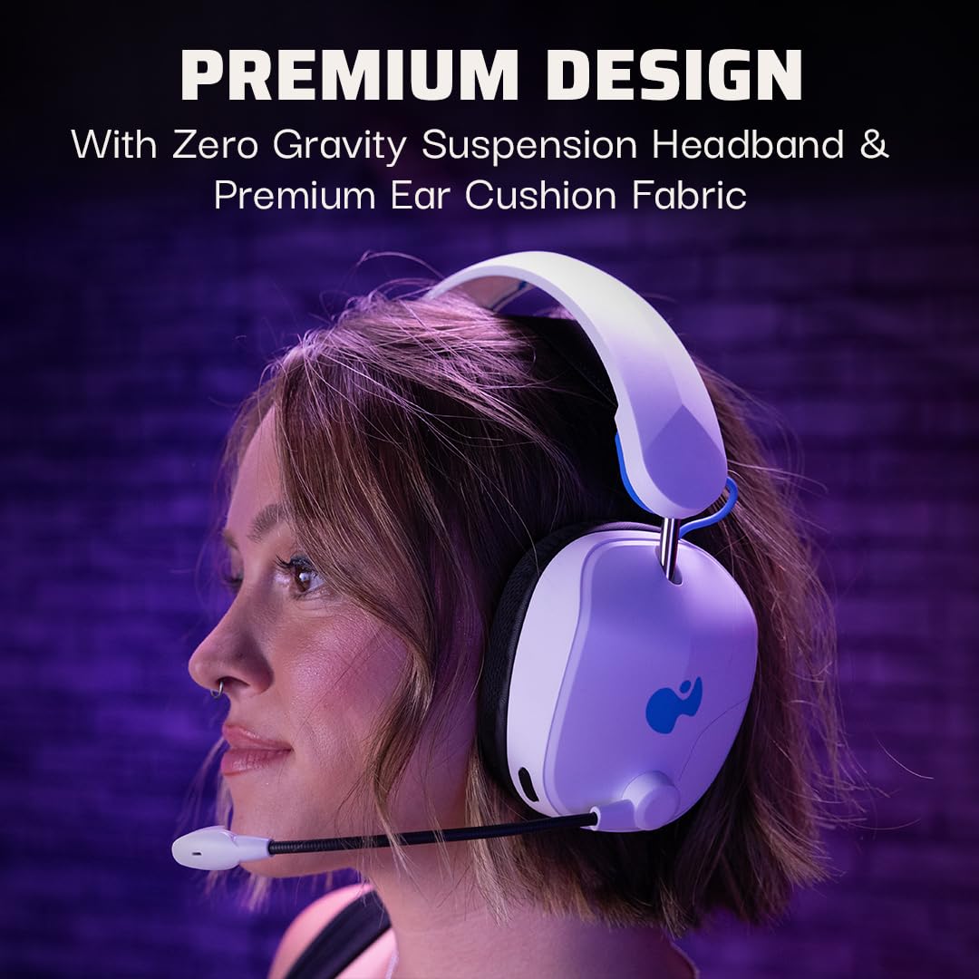 PDP Phantom Air Dual-Mode Wireless Gaming Headset for PS5, PS4 & PC - White | Noise Cancelling Mic, Bluetooth & USB Connectivity | Perfect for Competitive Gaming & Streaming