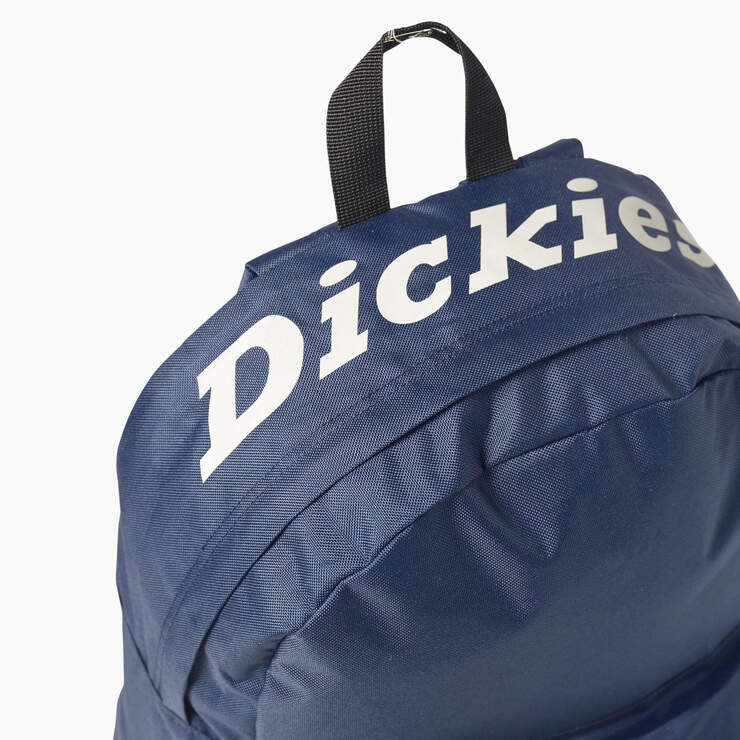 DICKIES Logo Printed Backpack for Men & Women - Durable Navy Blue School & Travel Backpack - Perfect for College, Work, Hiking & Everyday Use