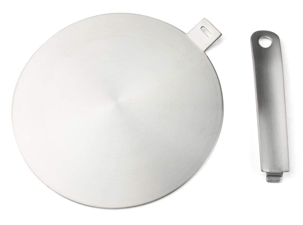 20cm Induction Cooker Adapter Disc - Heat Diffuser Plate with Detachable Handle & Base for Induction Stove - Perfect for Wok Cooking, Slow Simmering & Even Heat Distribution