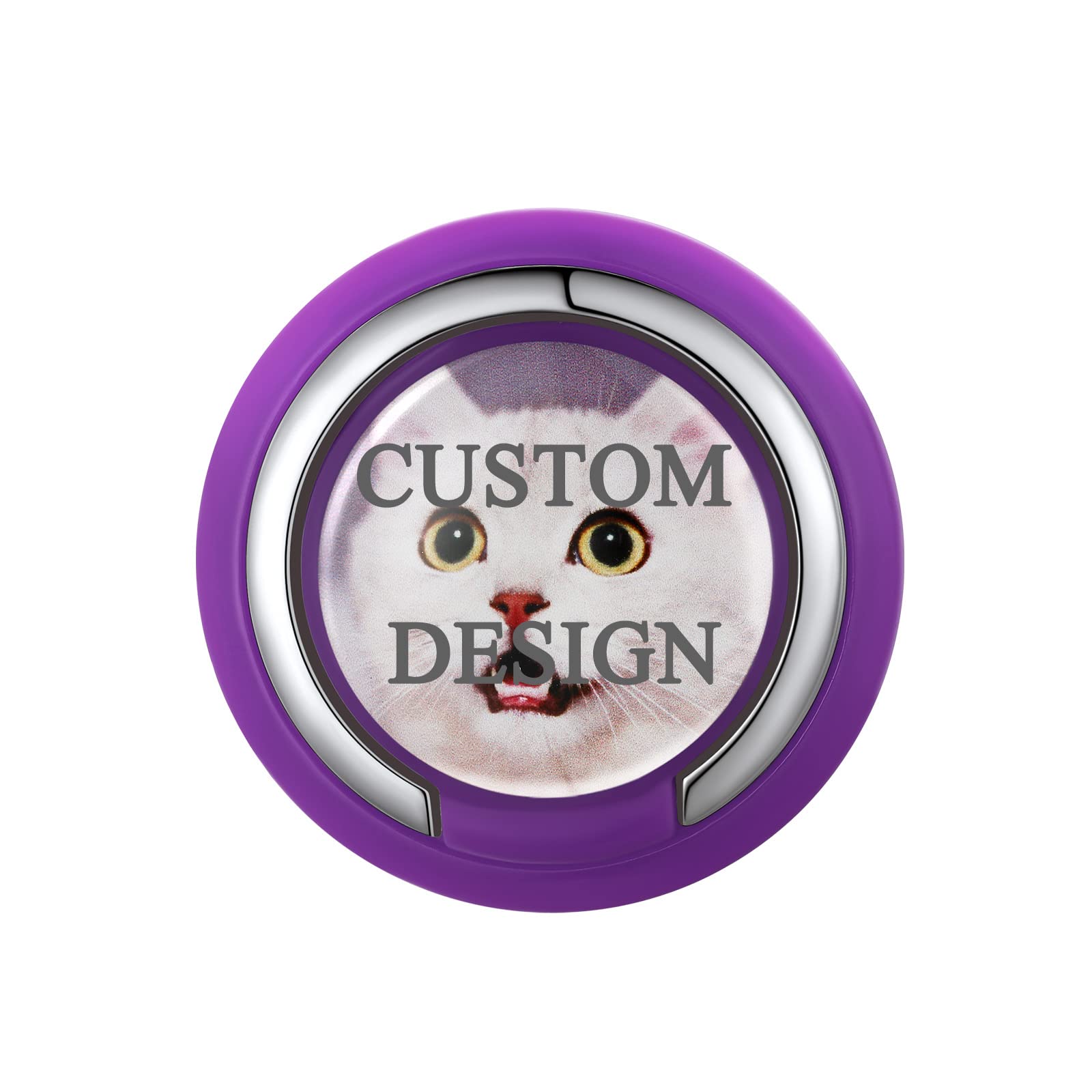 Custom Purple Phone Ring Holder - Portable Finger Grip Stand for All Smartphones | Perfect for Hands-Free Viewing, Gaming & Selfies