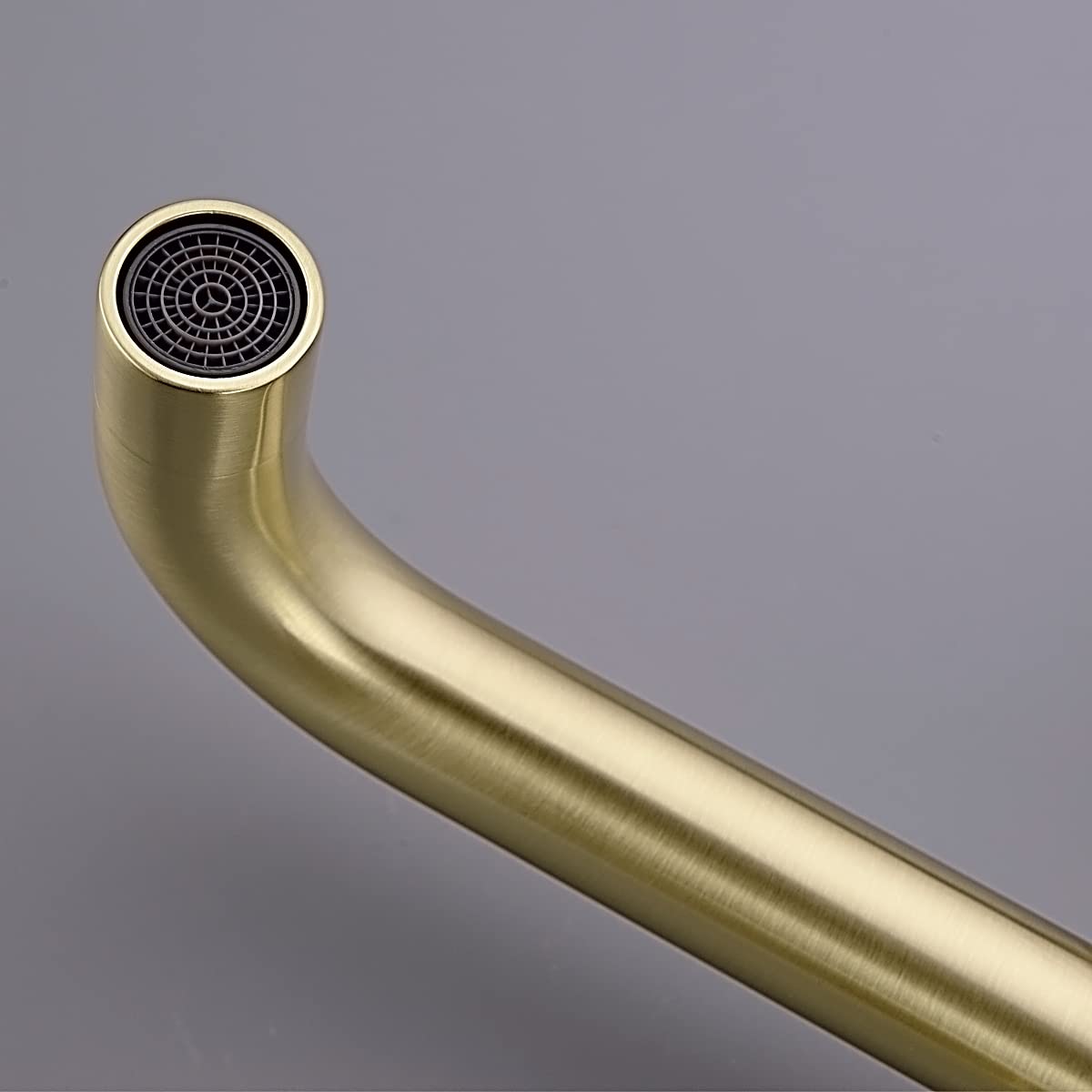 TRUSTMI 2-Handle Wall Mounted Brass Vessel Sink Faucet with Rough-in Valve - Brushed Gold Finish Bathroom Faucet for Vanity & Powder Room | Durable Brass Construction for Modern & Traditional Bathrooms
