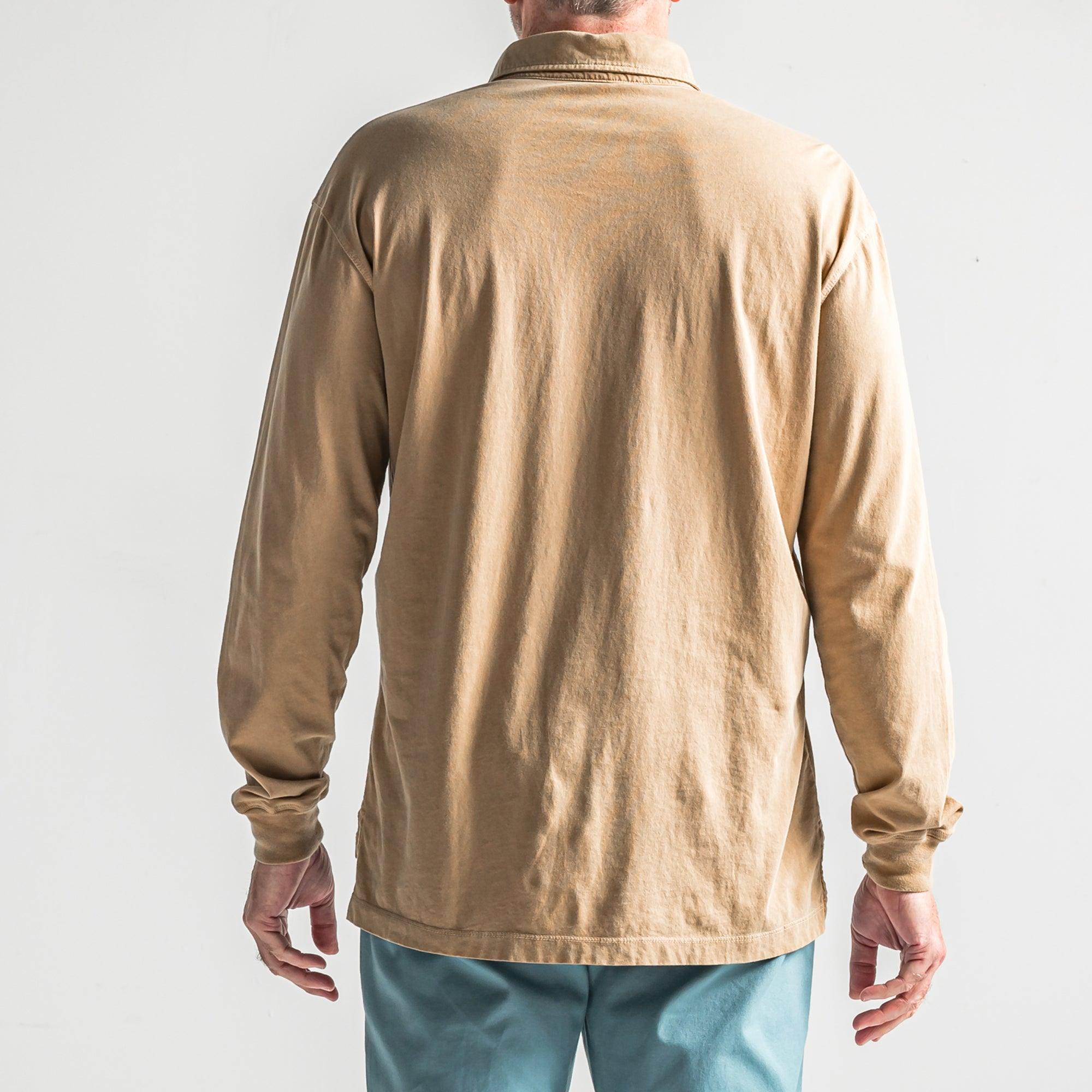 Perry Long Sleeve Polo Shirt for Men - Premium Cotton Woodthrush Color - Casual & Business Wear - Perfect for Office, Golf & Outdoor Activities