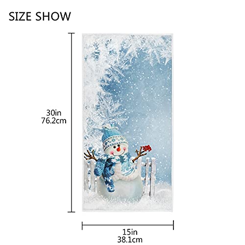 Premium Soft Winter Snowman Hand Towels - 30x15 Inch Christmas Themed Washcloths for Kitchen, Bathroom, Spa & Gym - Holiday Decor, Guest Towels, Dish Towels & Sports Towels - Perfect for Christmas Gifts, Home Decor & Hospitality Use