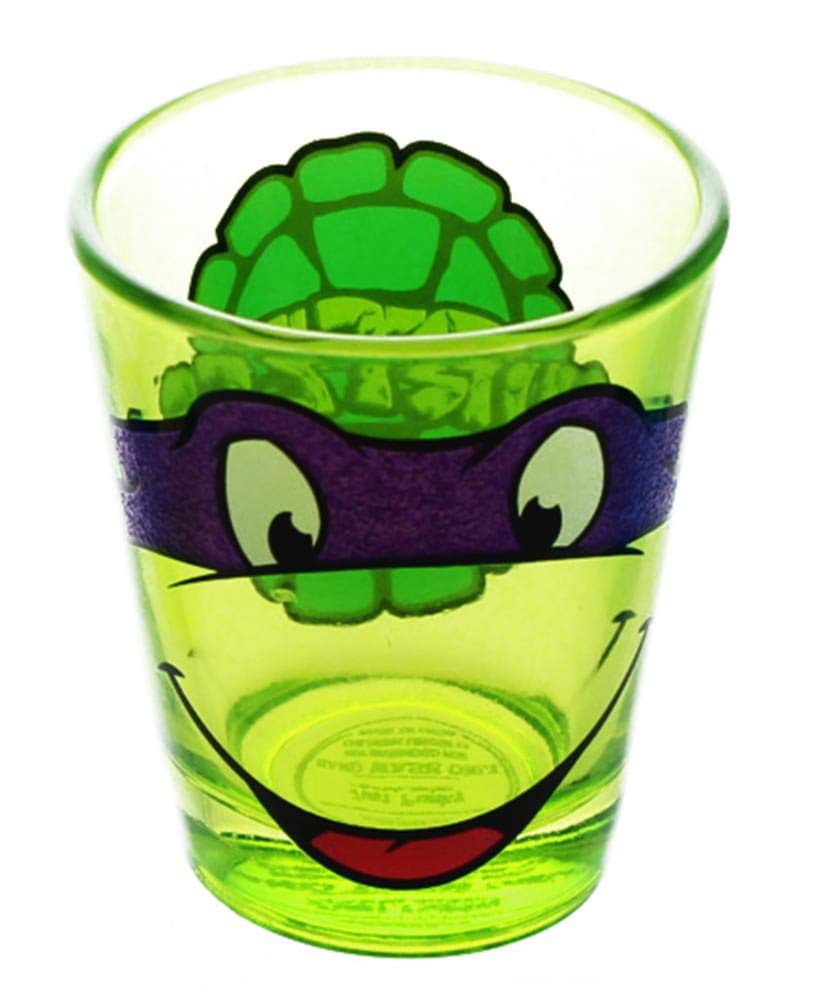 Donatello Glitter Shot Glass - Teenage Mutant Ninja Turtles TMNT Party Cups for Birthday, Bachelorette & Themed Events - Perfect for Cosplay, Collectibles & Gift Giving