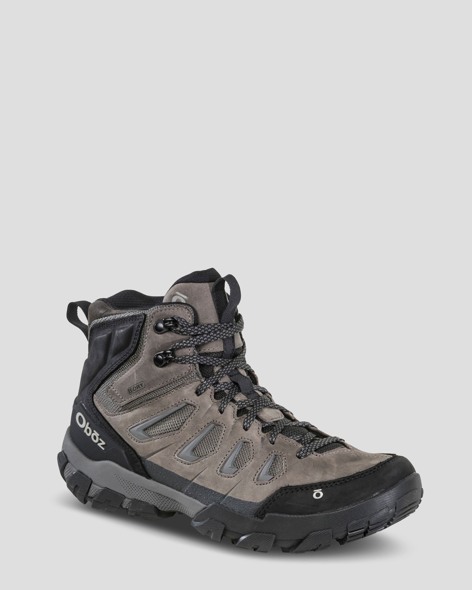 Oboz Sawtooth X Mid B-Dry Wide Hiking Boots for Men - Waterproof & Durable - Charcoal Color - Perfect for Outdoor Adventures & Mountain Trekking