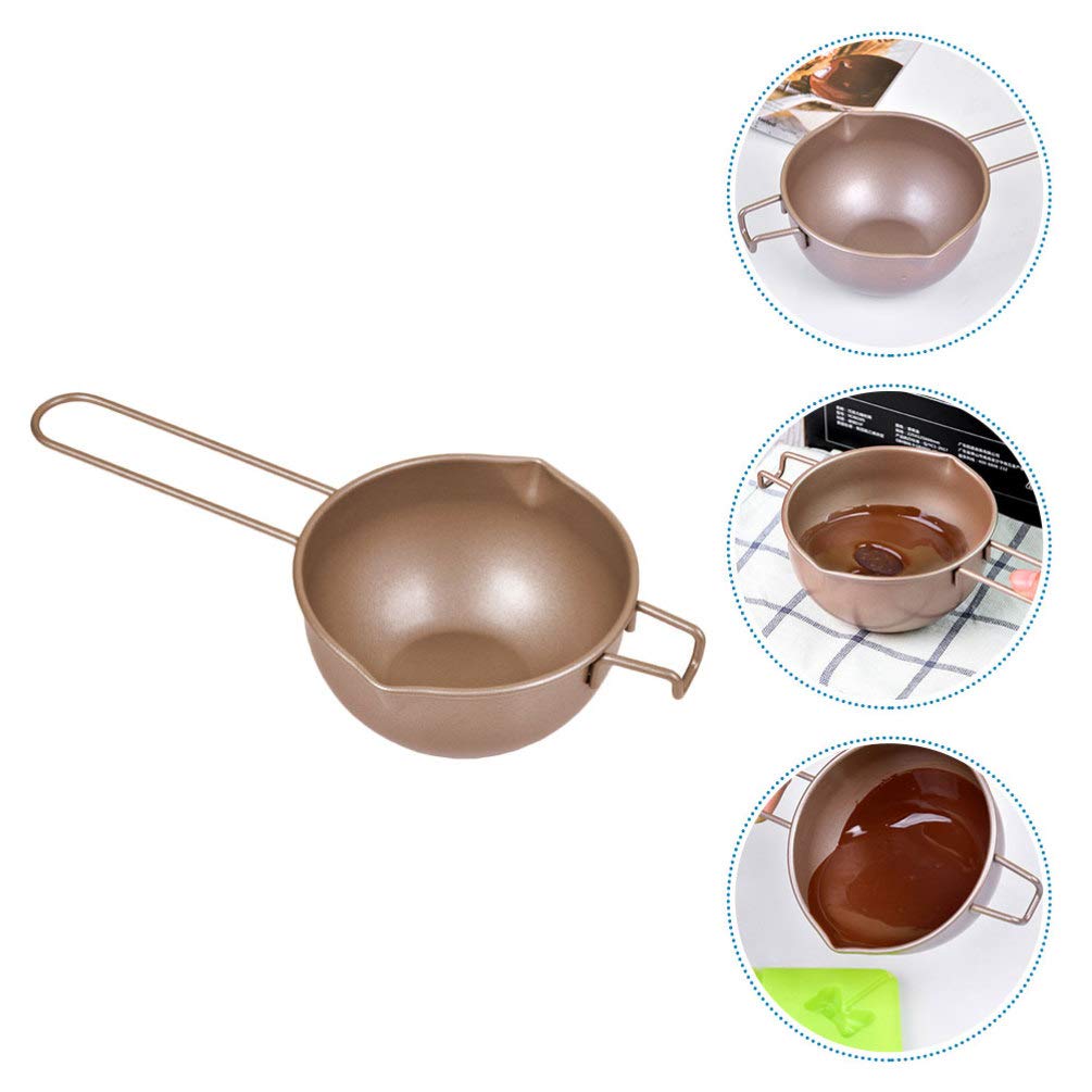 DOITOOL 1-Piece Stainless Steel Chocolate Melting Pot with Handle - Butter Warmer, Candy Melting Bowl, Milk Heating Pot for Baking, Fondue & Kitchen Use - Perfect for Chocolate Fountain, Candy Making & Hot Beverages