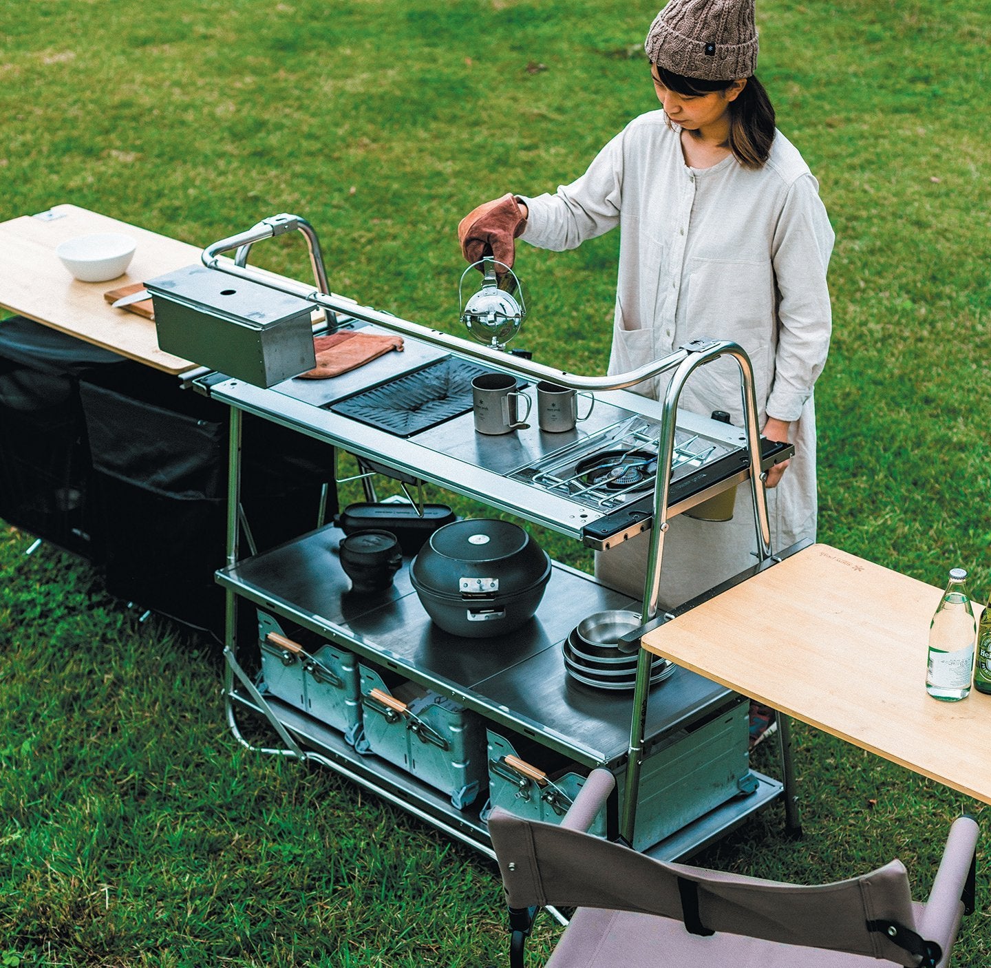 Premium Stainless Steel Kitchen Countertop Table - Durable & Easy to Clean for Food Prep, Dining & Small Space Living