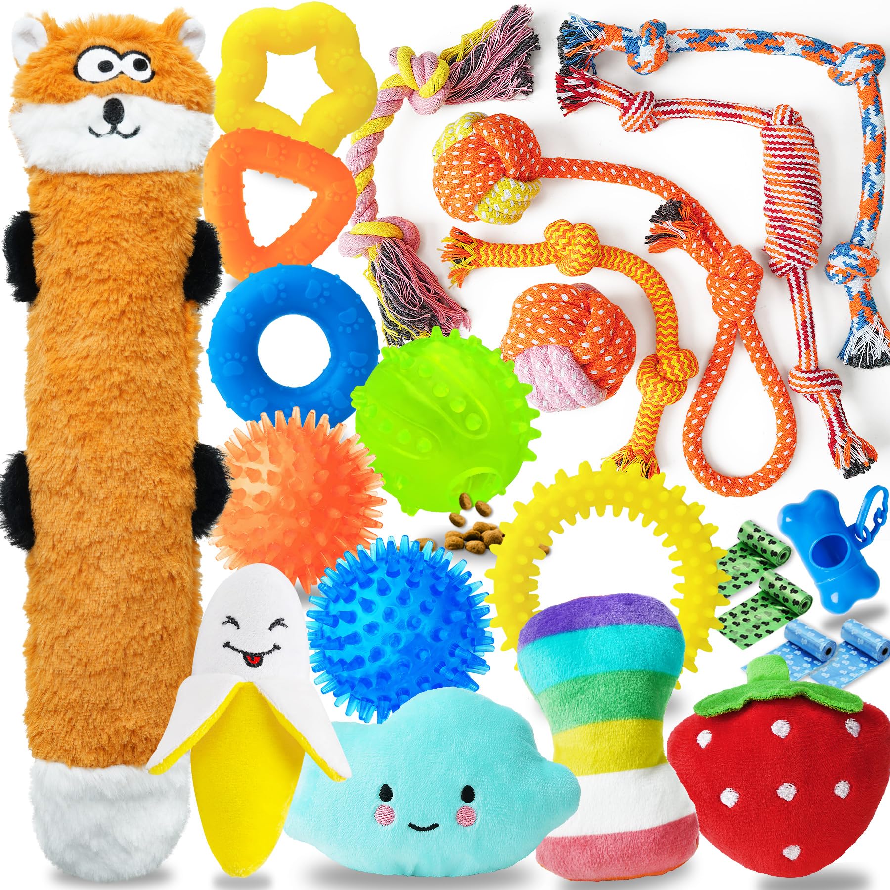 23 Pack Puppy Toys for Small Dogs - Interactive Chew Toys, Rope Toys, Treat Ball & Squeaky Toys for Teething Puppies | Perfect for Training, Playtime & Dental Health