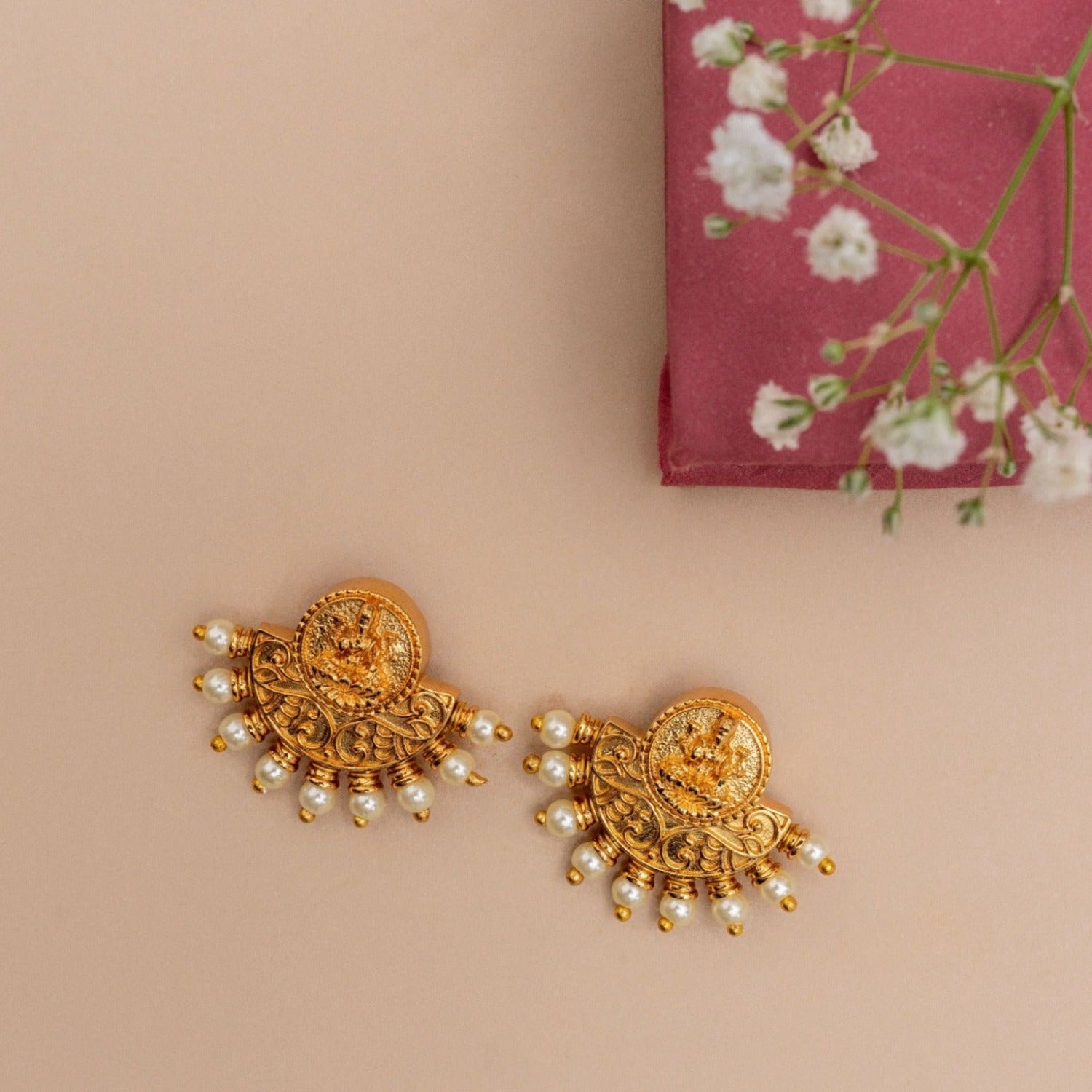 Vintage Antique Coin Stud Earrings for Women - 14K Gold Plated Roman Greek Coin Jewelry - Perfect for Parties, Weddings & Everyday Wear