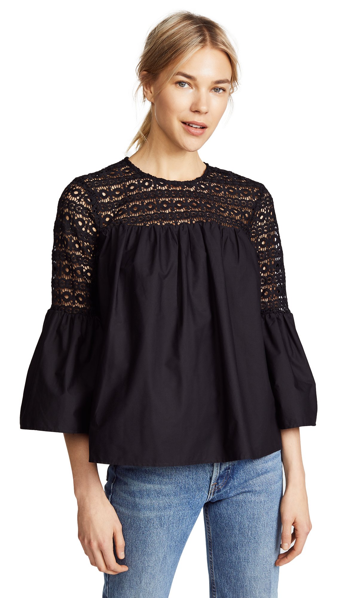 Endless Rose Women's Crochet Blouse - Boho Chic Lace Top for Summer, Beach & Casual Outfits | Flowy & Breathable Cotton Blend