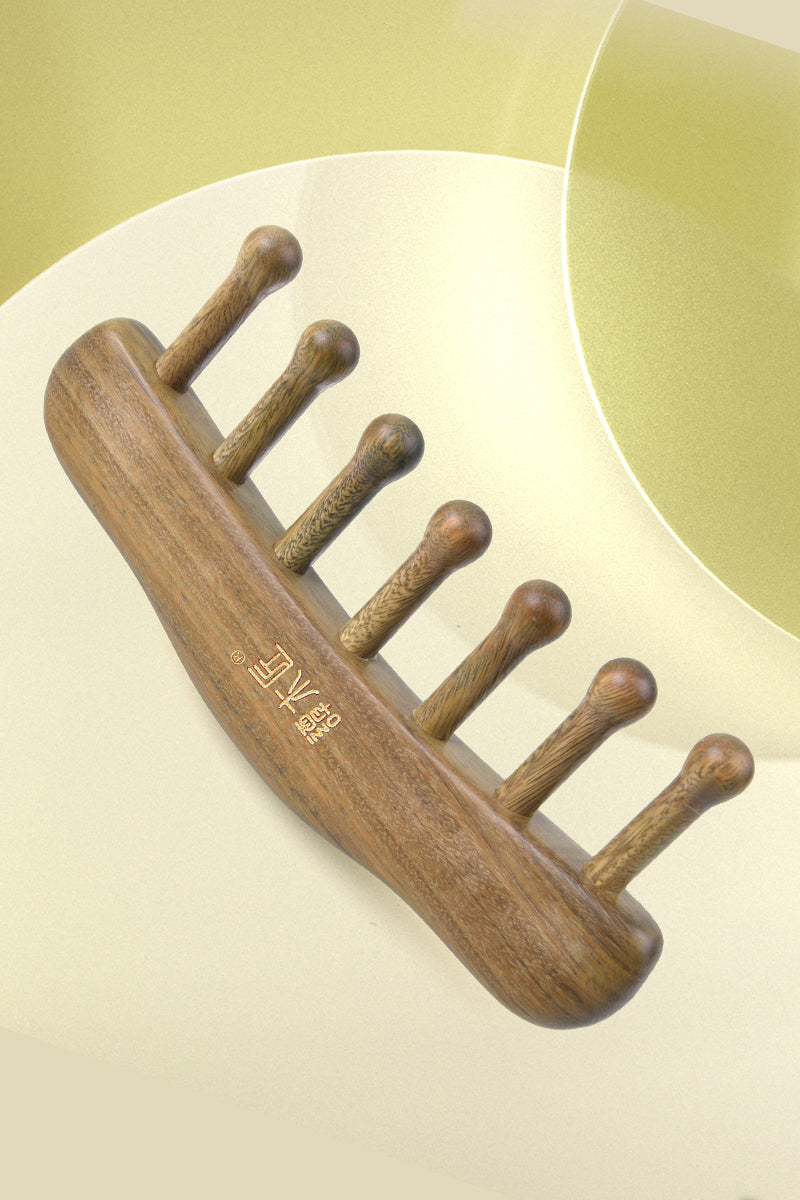 Verawood Massage Comb for Hair Growth & Scalp Care - Natural Wooden Detangling Comb for Men & Women - Perfect for Relaxation, Styling & Stress Relief at Home or Salon