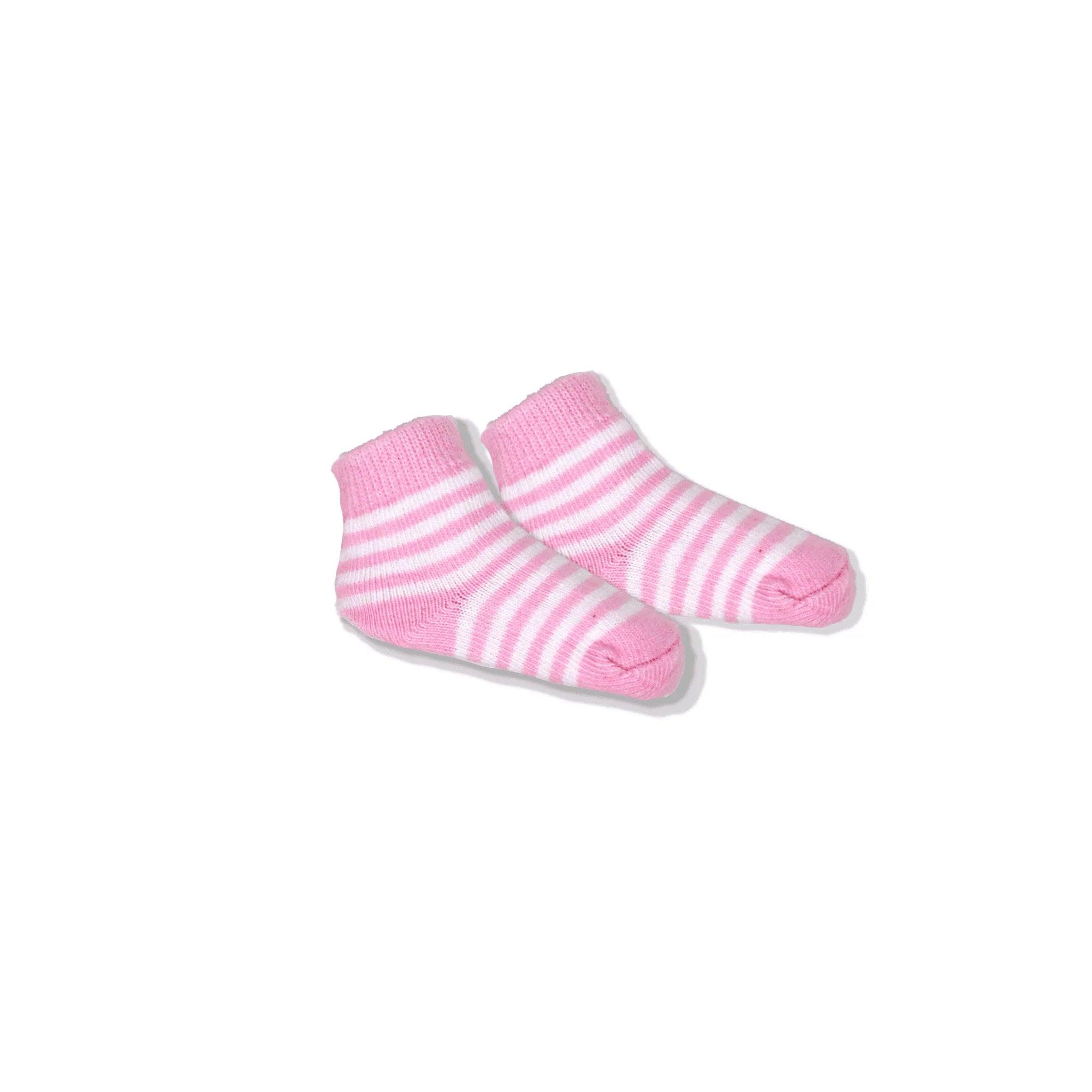 Jesse & Lulu 4-Piece Baby Bib and Sock Set - Soft Cotton Feeding Essentials for Newborns & Infants - Perfect for Mealtime, Playtime, and Photo Shoots