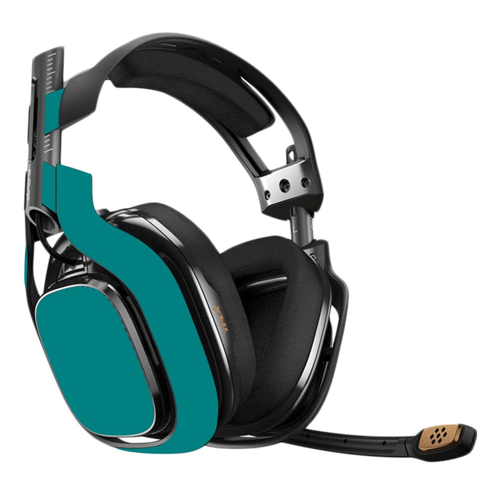 MightySkins Vinyl Decal Wrap Cover for Astro A40 3rd Gen Gaming Headset - Solid Teal Protective Skin | Durable, Easy to Apply & Remove | Made in USA | Perfect for Gaming, Streaming & Customizing Your Headset