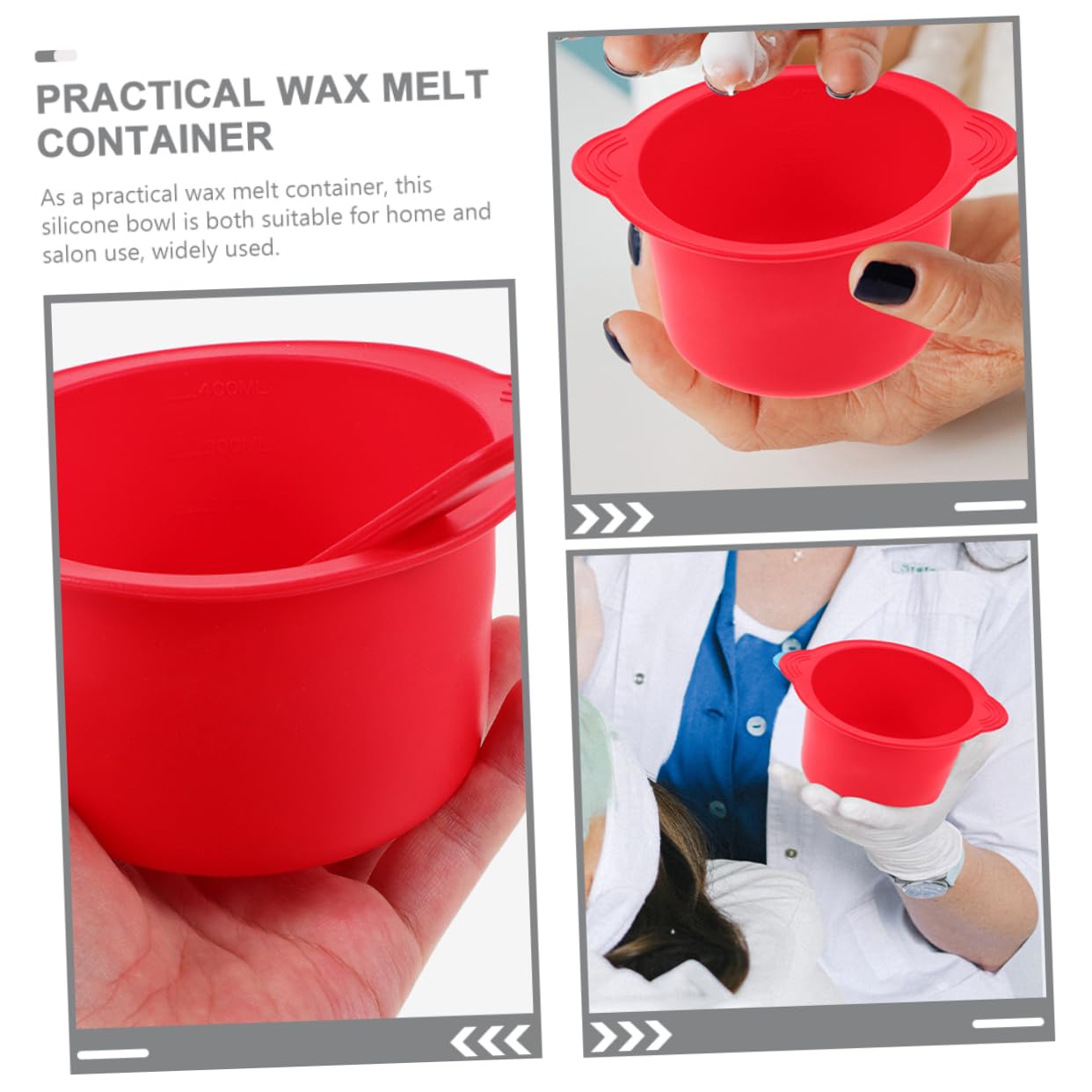 Didiseaon 2 Pack Silicone Wax Warmer Liner Bowl - Replacement Dish for Wax Warmers (Red) - Perfect for Home Spa, Hair Removal & Beauty Salons