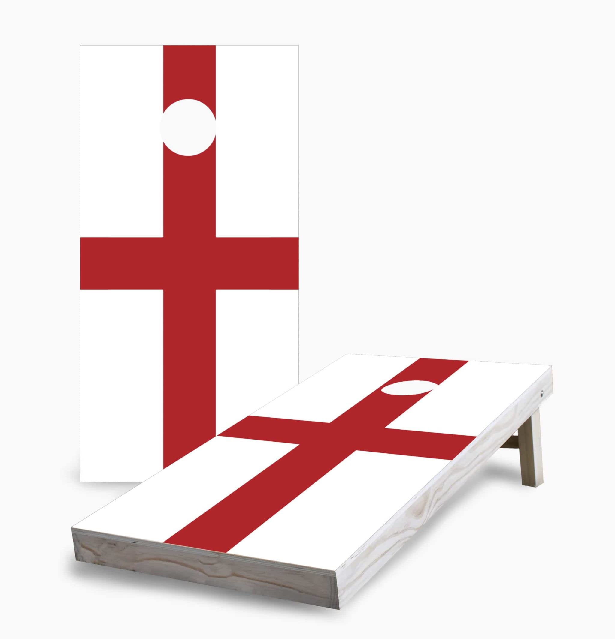 Premium English Flag Cornhole Game Set - 2 Boards & 8 Bean Bags - Outdoor Lawn Tailgate Party Game for Backyard, BBQ, Picnic & Camping Fun