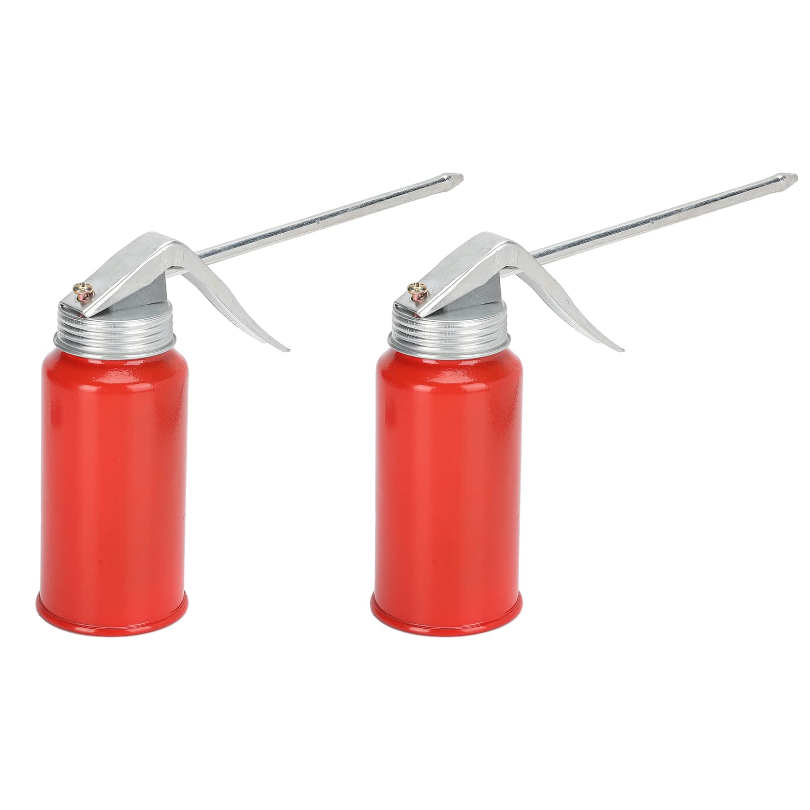 200ml Multipurpose Manual Oil Can Pump Oiler - Gun Butter Needle Oiler & Spray Gun Cast Iron Hand Oil Can for Motorcycles, Machines, Tools - 2PCS (Ideal for Lubrication, Maintenance & DIY Projects)