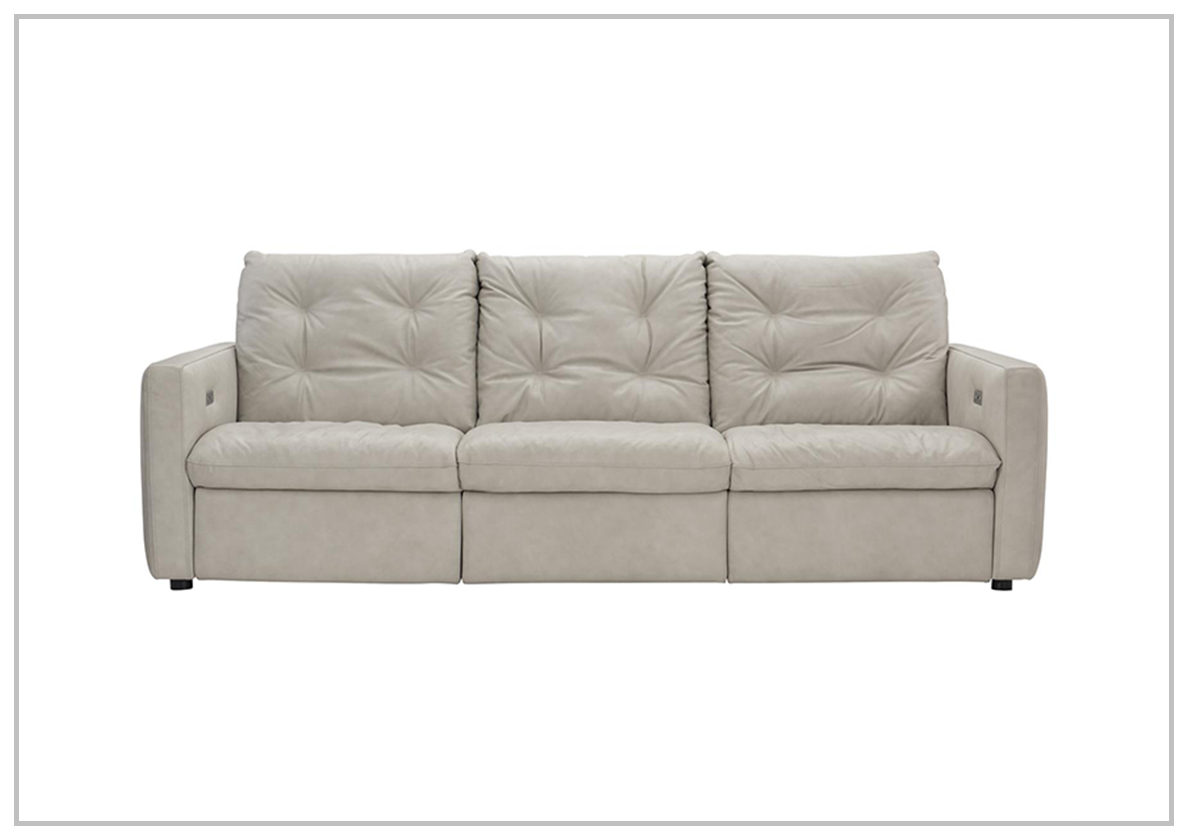 Bernhardt Kaya 3-Seater Genuine Leather Power Reclining Sofa - Perfect for Living Room, Home Theater & Family Gatherings
