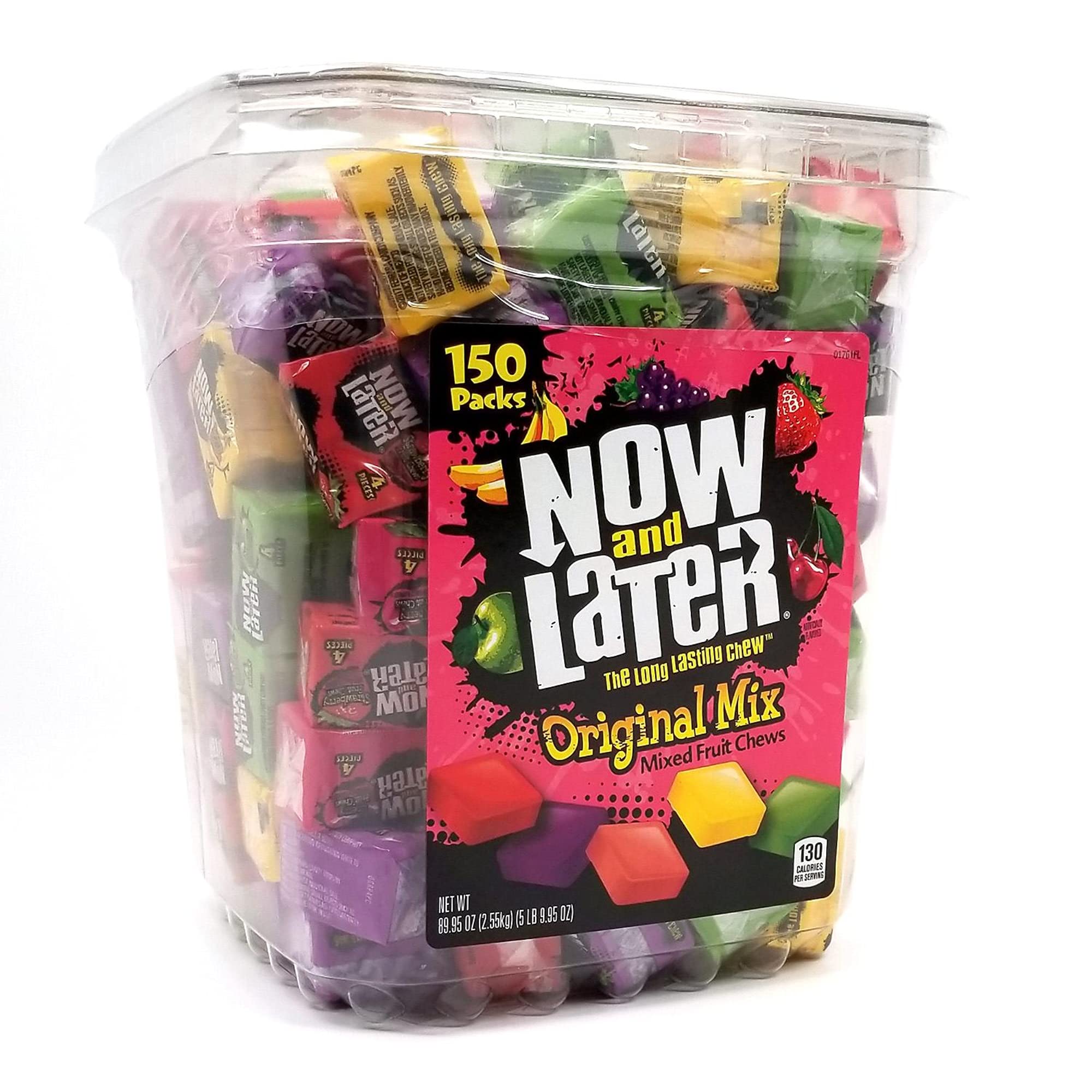 Now & Later Fruit Chews Candy - 89.95 Oz Bulk Pack (1-Pack) | Wholesale Discount | Assorted Fruit Flavors | Perfect for Parties, Halloween Treats & Office Snacks