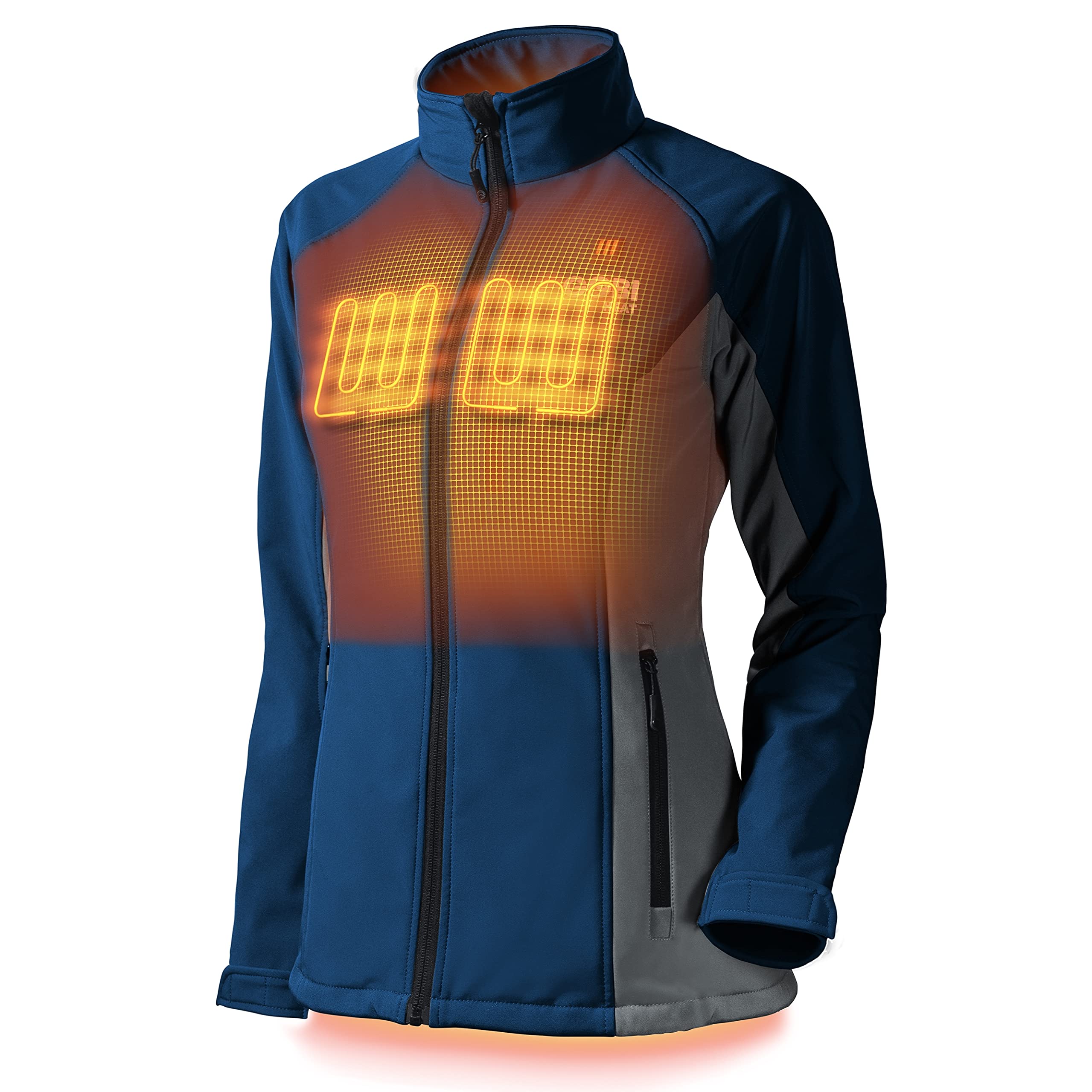 Sahara Women's Heated Jacket with 10-Hour Battery & USB Charger - Machine Washable Winter Coat for Outdoor Activities, Hiking, and Cold Weather Commuting