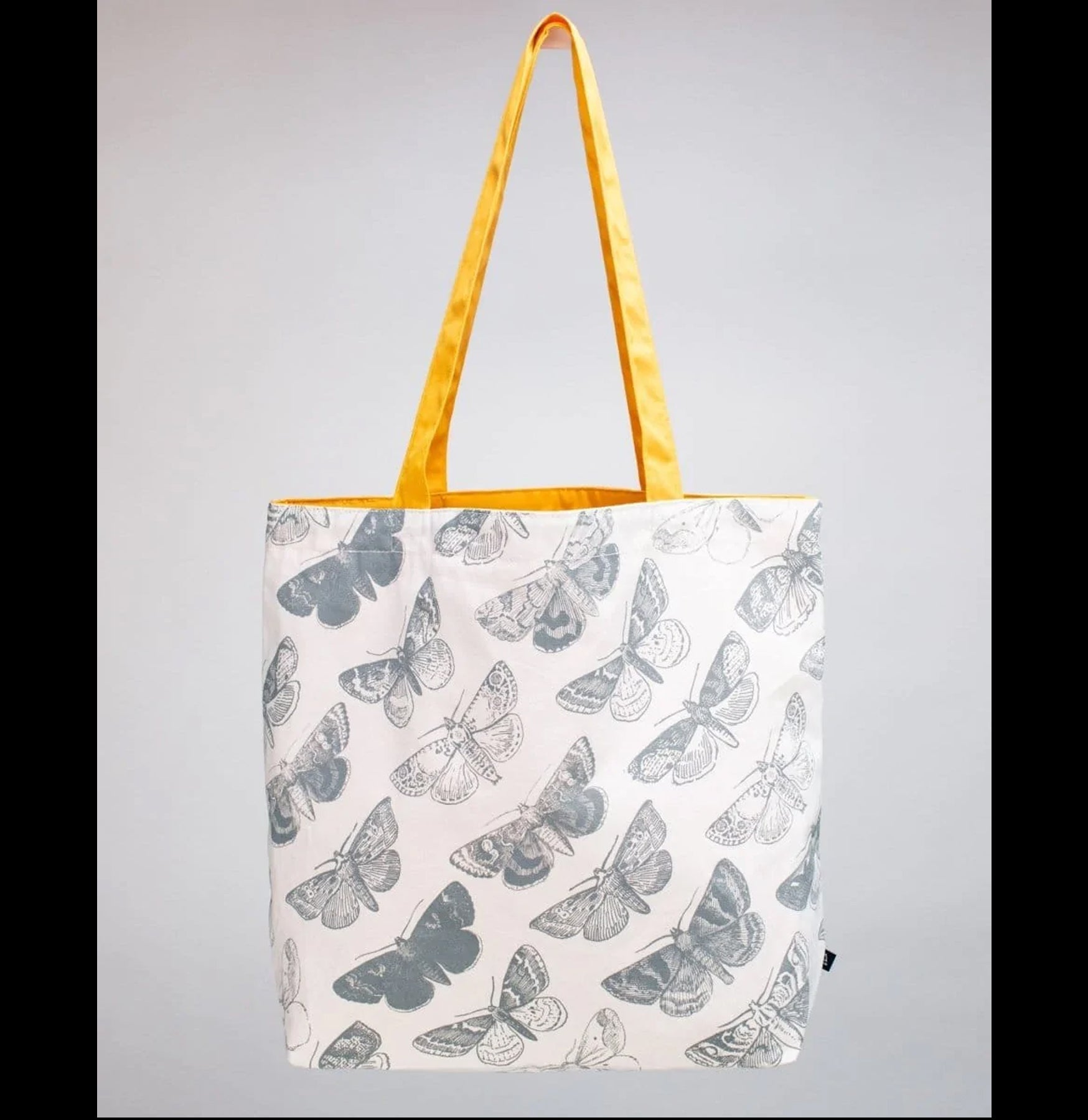 Eco-Friendly Moth Print Canvas Tote Bag - Reusable Grocery Shopping & Beach Tote for Women - Perfect for Work, Travel & Daily Use