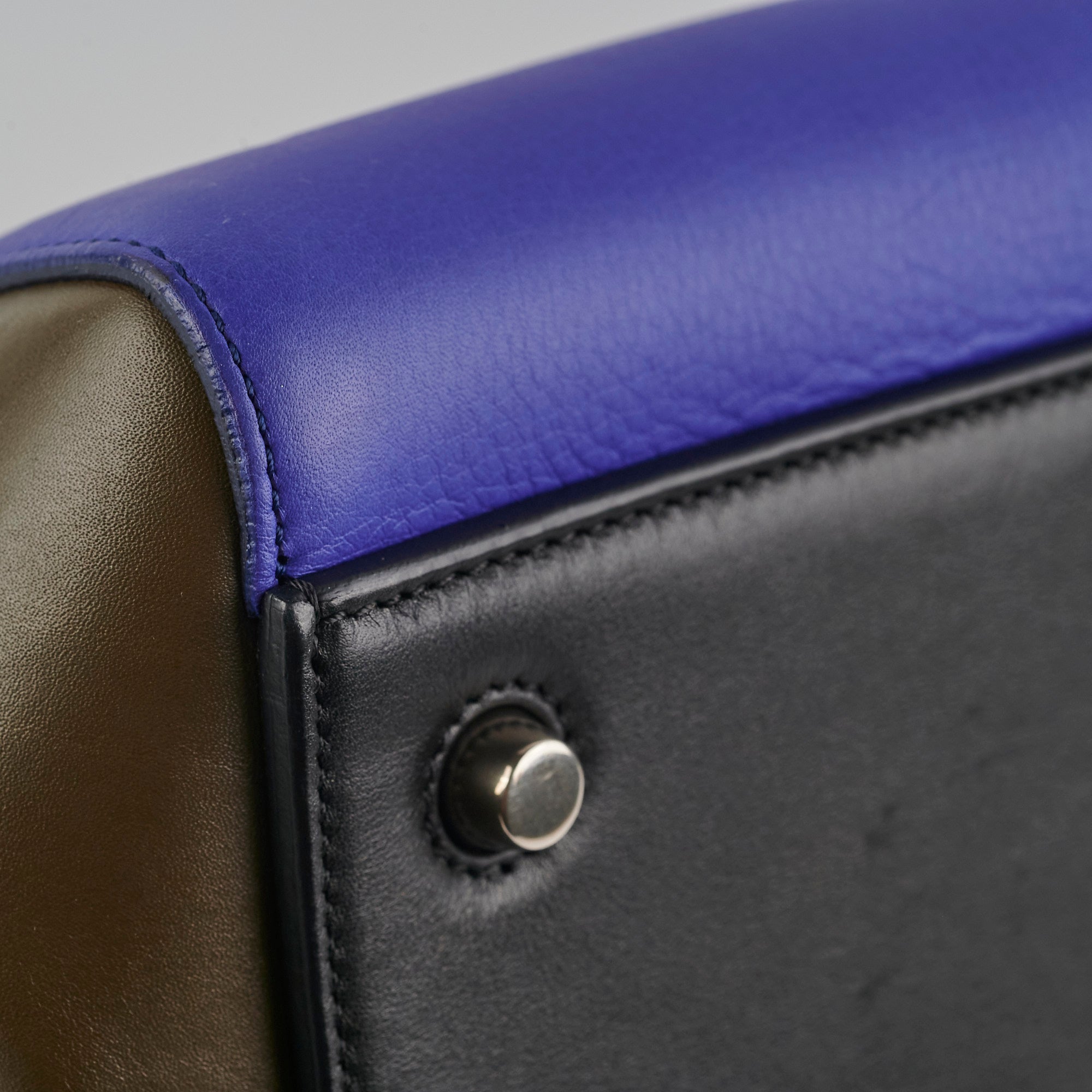 Celine Tri-Color Leather Edge Shoulder Bag for Women - Stylish Designer Handbag for Work, Travel & Everyday Use