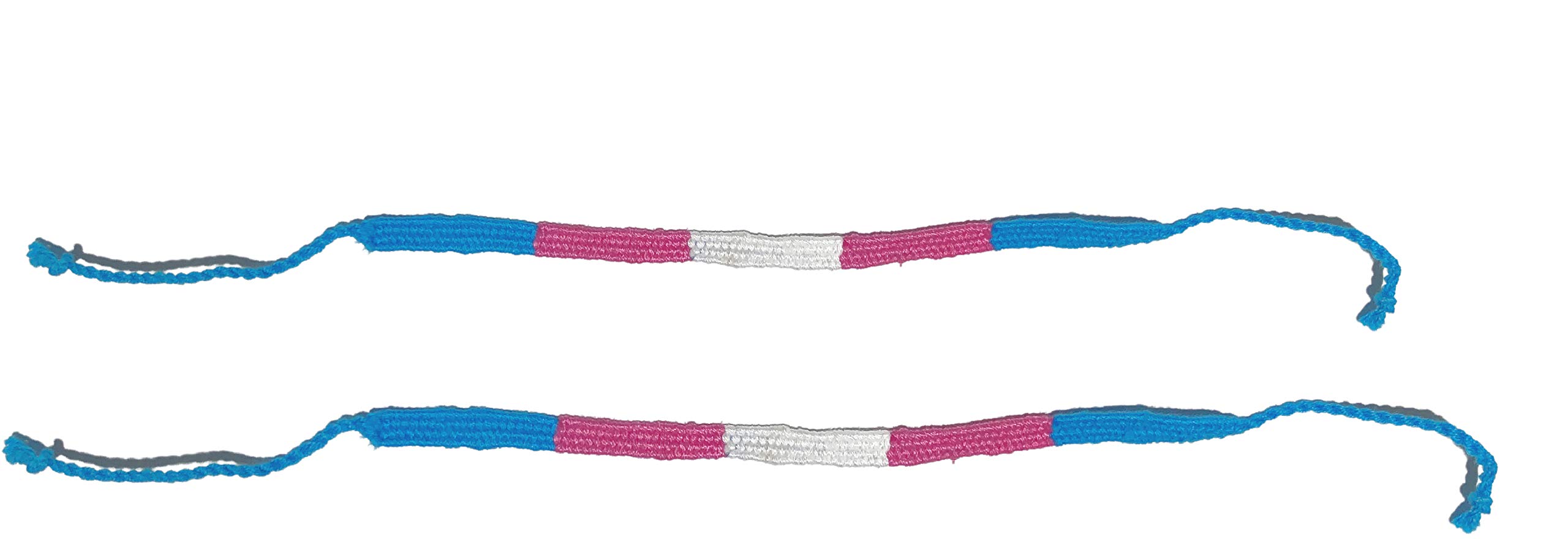LGBTQ+ Pride Rainbow Friendship Bracelets for Transgender Support - Set of 2 Cotton Wristbands for Pride Month, LGBTQ Ally, Equality & Diversity Celebration - Perfect for Gifts, Parades and Everyday Wear