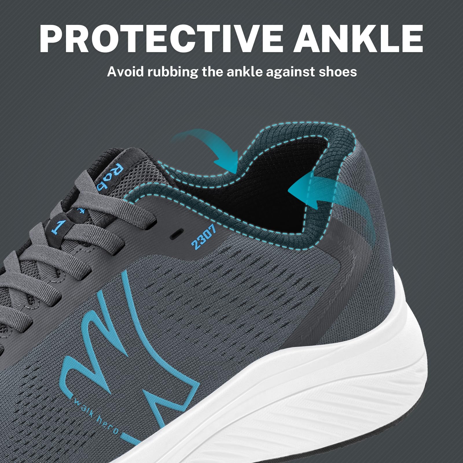 **Men's Orthopedic Walking Shoes for Plantar Fasciitis Relief – Arch Support & Non-Slip Design – Ideal for Heel Pain, Standing All Day & Workouts**