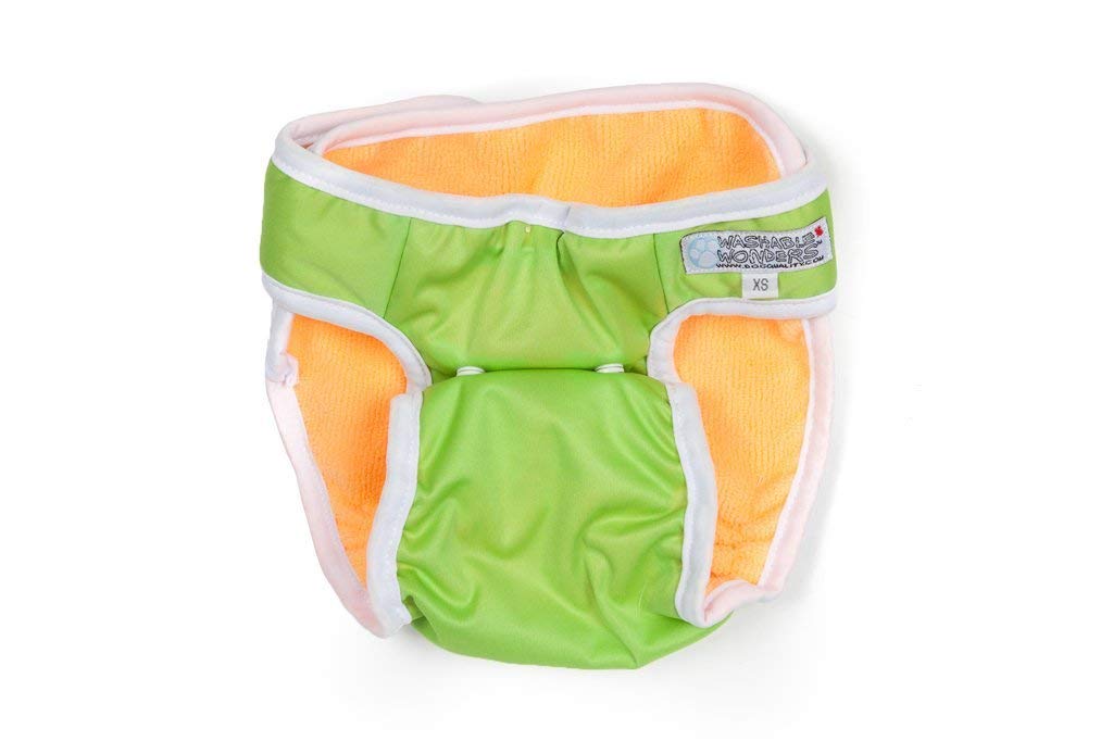 Washable Reusable Female Dog Diapers - Premium Absorbent Pet Panties for Small Dogs (Small, Green) | Perfect for Incontinence, Heat Cycles & House Training