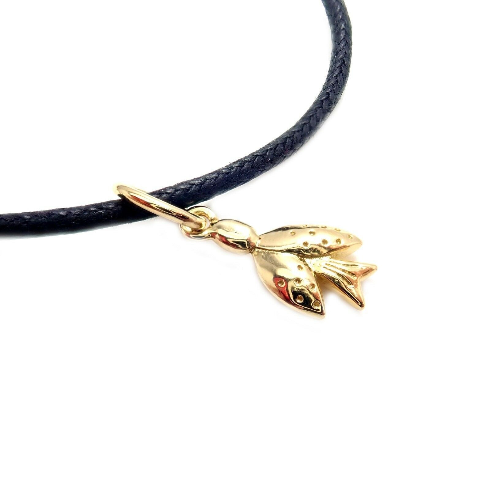 18K Gold Flying Dove Charm Cord Bracelet by Temple St Clair - Elegant Jewelry Gift for Women, Perfect for Weddings, Anniversaries & Everyday Wear