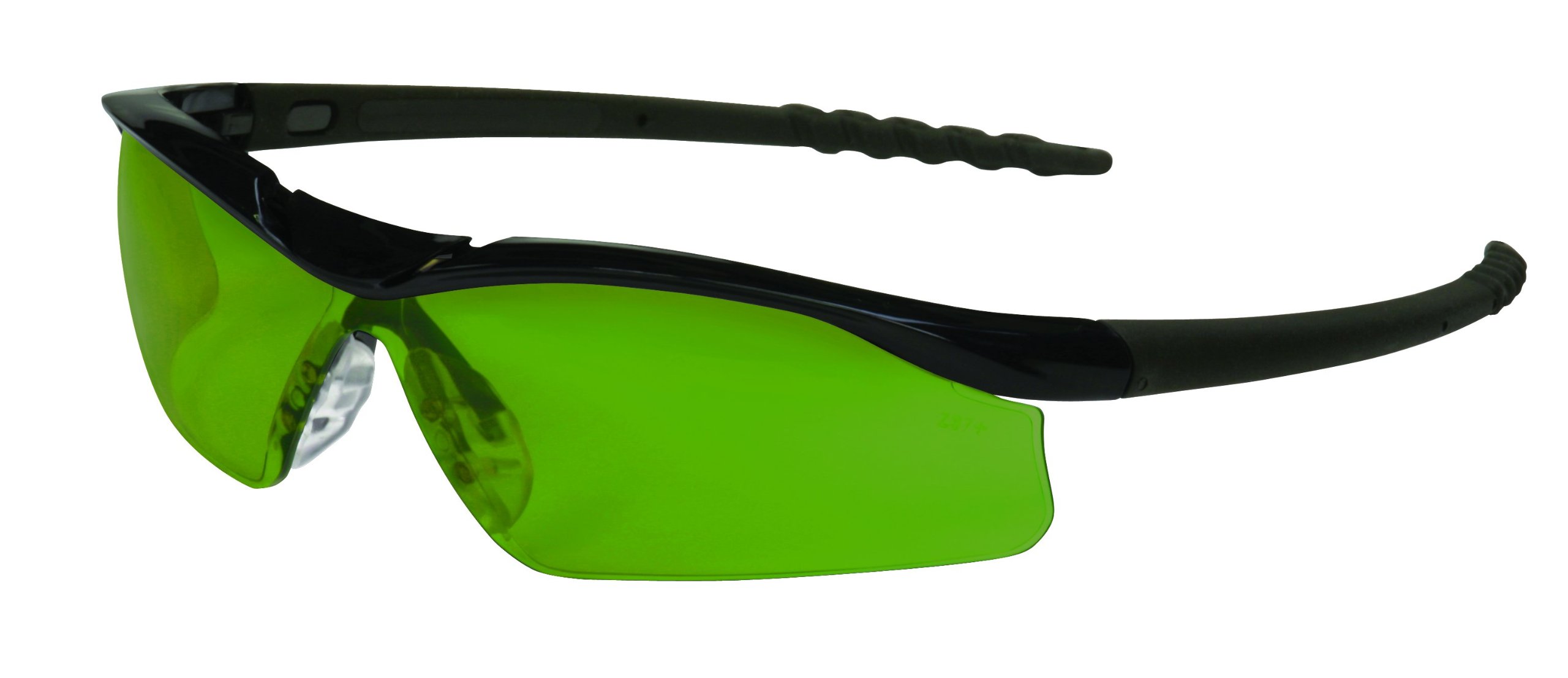 MCR Safety DL1130 Dallas Safety Glasses - Polished Black Frame, 3.0 Green Shade Lens (12-Pair Pack) - ANSI Z87.1 Certified for Construction, Woodworking & Industrial Use
