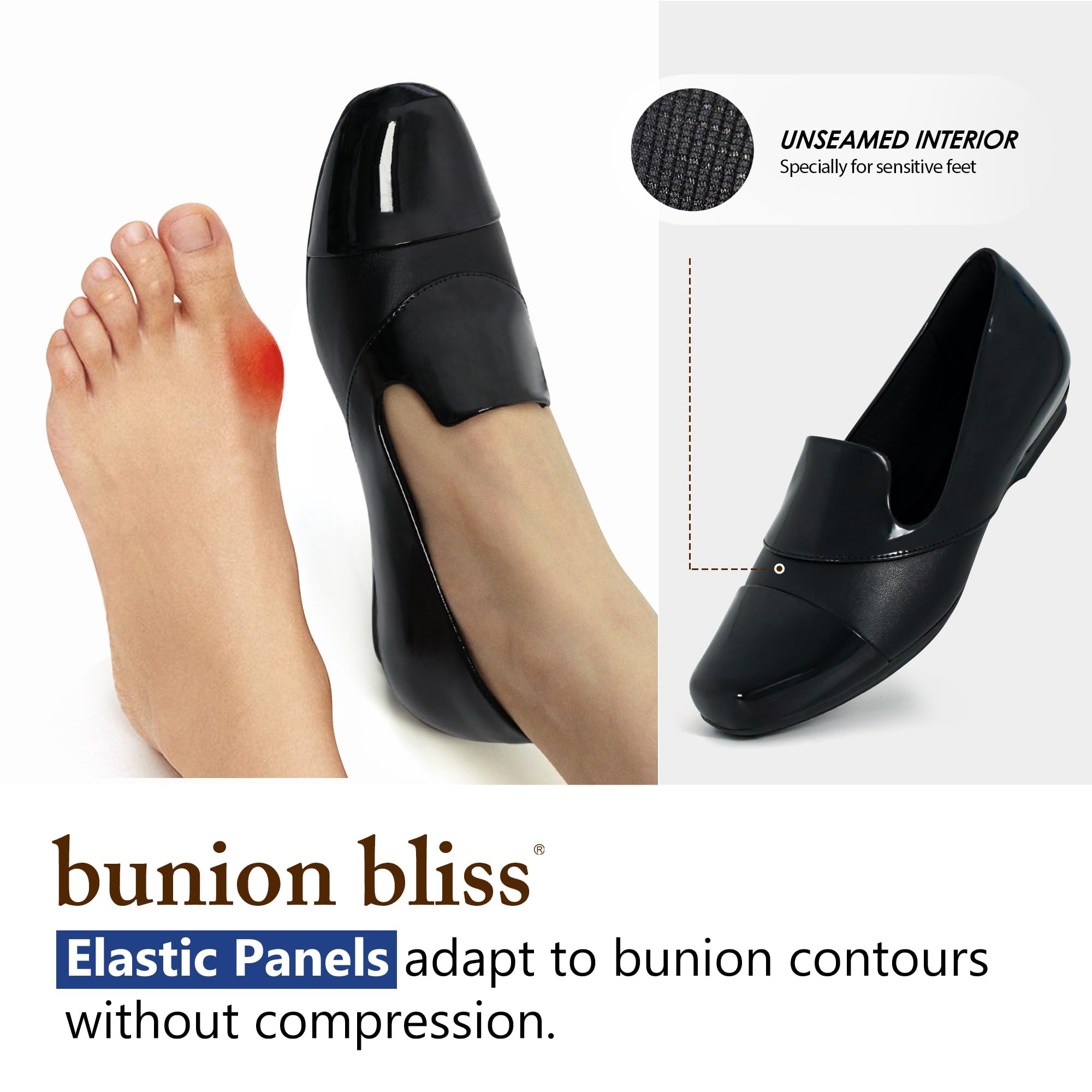 **Orthopedic Dress Shoes for Women - Comfortable Slip-On Loafers with Arch Support & Bunion Relief - Perfect for Work, Travel & Everyday Wear**