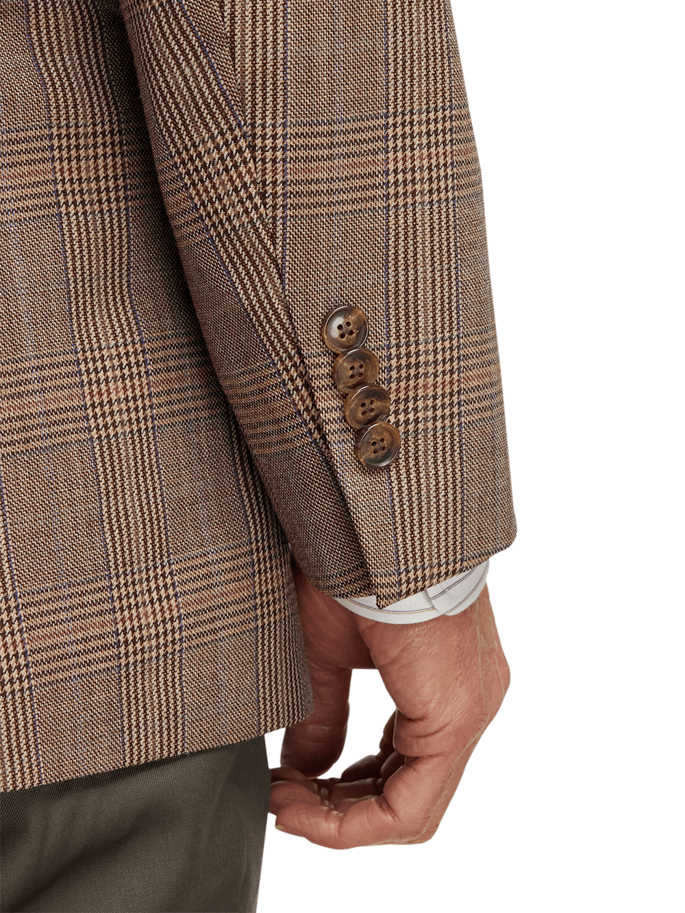 Premium Wool Plaid Single Breasted Notch Lapel Blazer for Men - Classic Brown Business Casual Sport Coat | Ideal for Office, Weddings & Formal Events