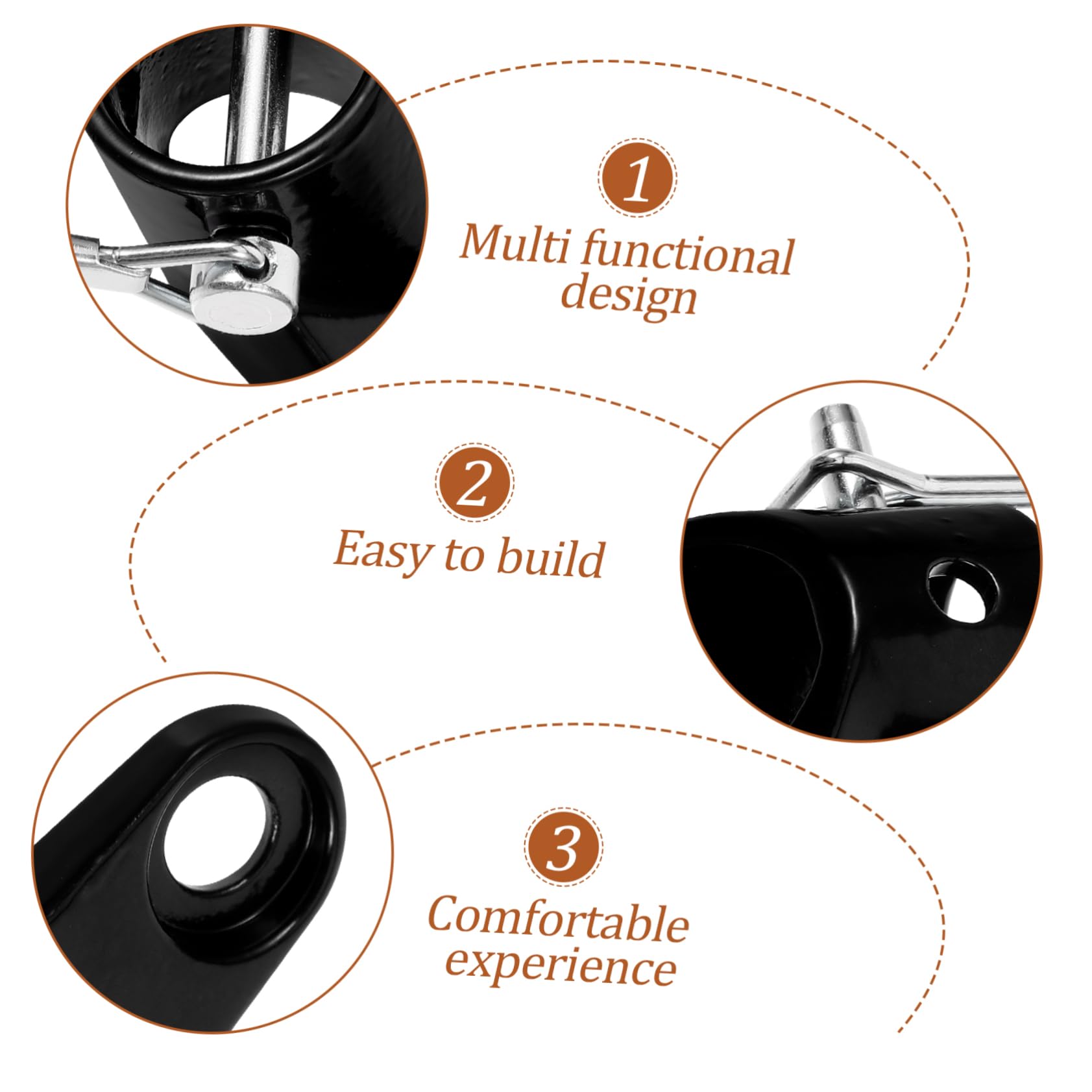Yardwe 1 Set Heavy Duty Steel Trailer Hitch Electric Bike Hooks Attachment for Bike Trailer - Perfect for Cycling with Kids, Cargo Transport & Outdoor Adventures
