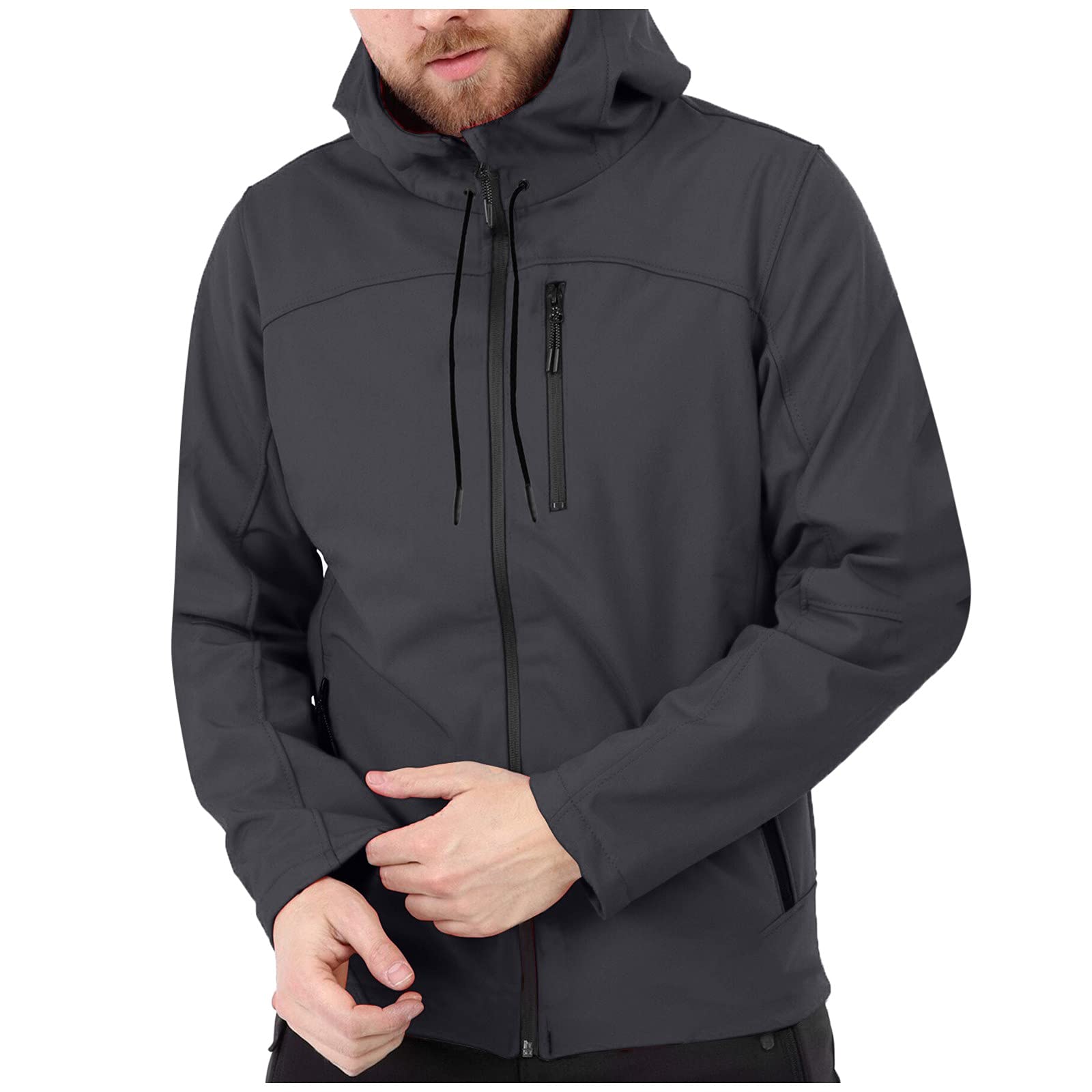 Men's Winter Zipper Jacket - Fleece Lined Hooded Sweatshirt for Outdoor Sports & Casual Wear | Warm & Comfortable Cold Weather Apparel for Running, Hiking & Daily Use