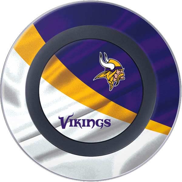 Official NFL Minnesota Vikings Skin Decal for Samsung Wireless Charger - Compatible with Multiple Devices - Perfect for Home, Office, and Car Charging Stations
