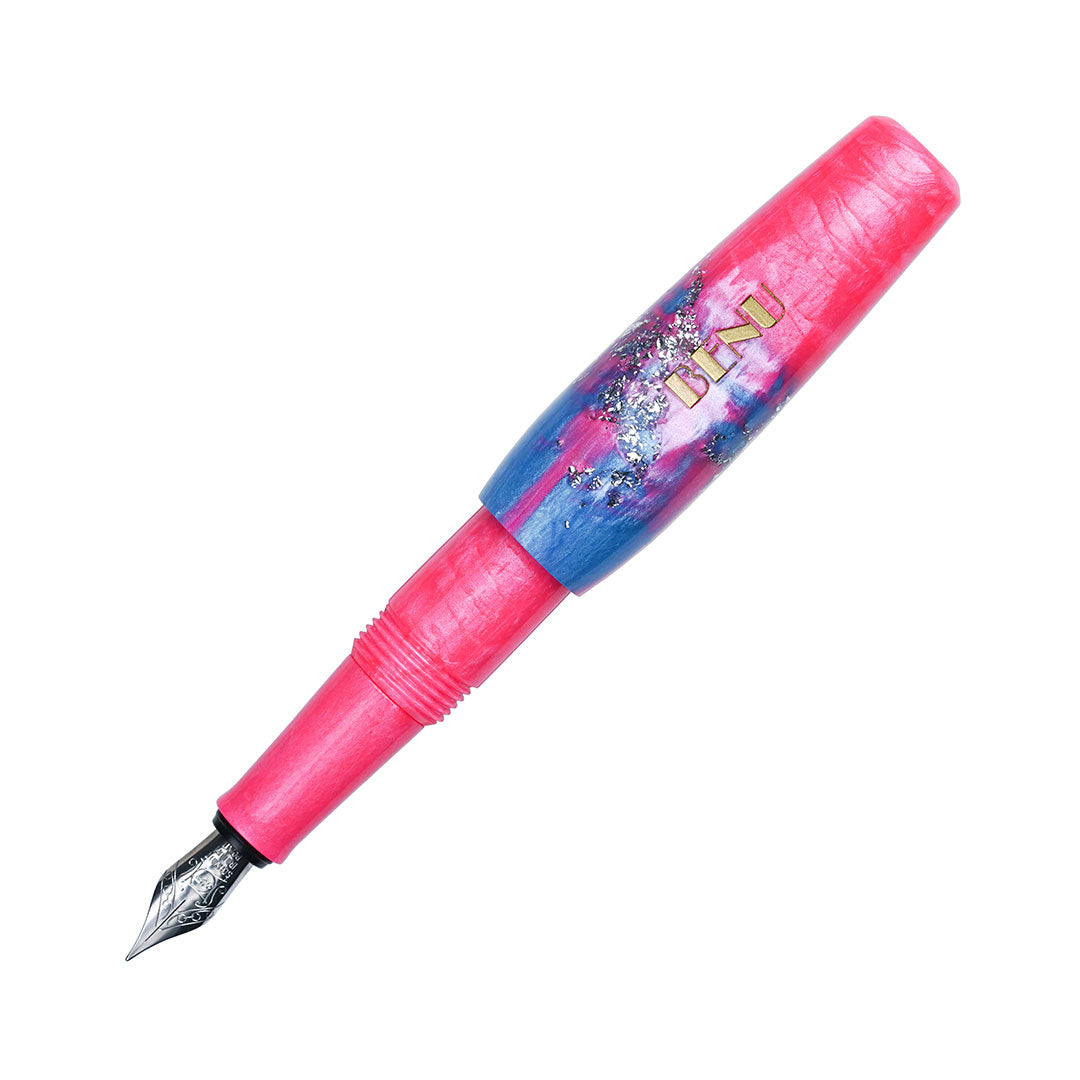 Benu Pixie Pocket Fountain Pen - Stardust Pink Ink | Portable & Stylish Writing Pen for Journaling, Note Taking & Everyday Use