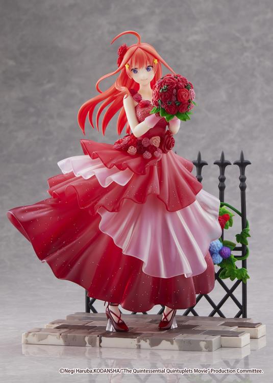 EStream Shibuya Scramble 1/7 Scale Figure - The Quintessential Quintuplets Movie: Itsuki Nakano Floral Dress Ver. Anime Collectible Statue | Perfect for Anime Fans, Display Shelf & Gift for Quintuplets Lovers