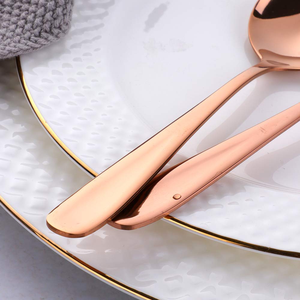 Premium 7-Inch Stainless Steel Bouillon Soup Spoons Set - Elegant Round Dinner Spoons for Fine Dining, Restaurants & Home Entertaining - Dishwasher Safe & Durable Tableware