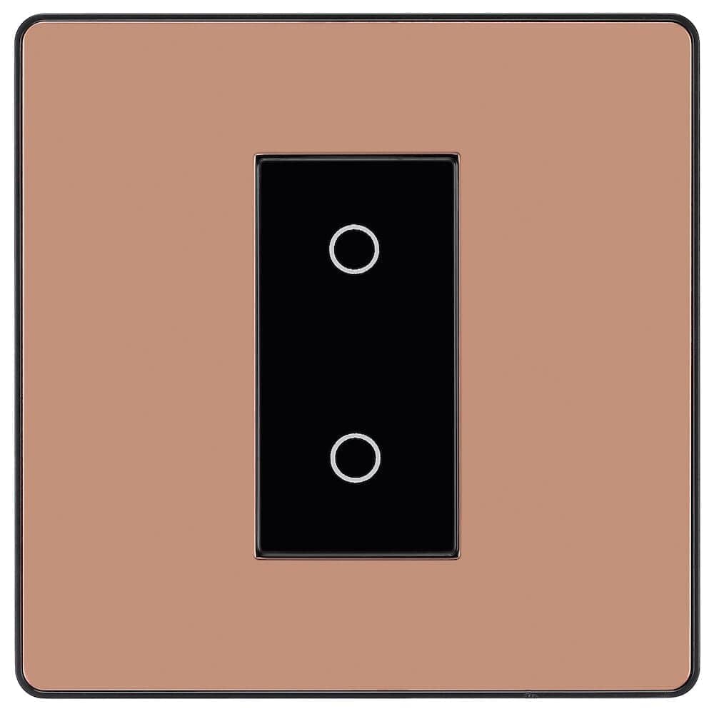 BG Evolve Polished Copper 1G Master Touch Dimmer Switch PCDCPTDM1B - Smart Home Lighting Control for Bedrooms, Living Rooms & Offices