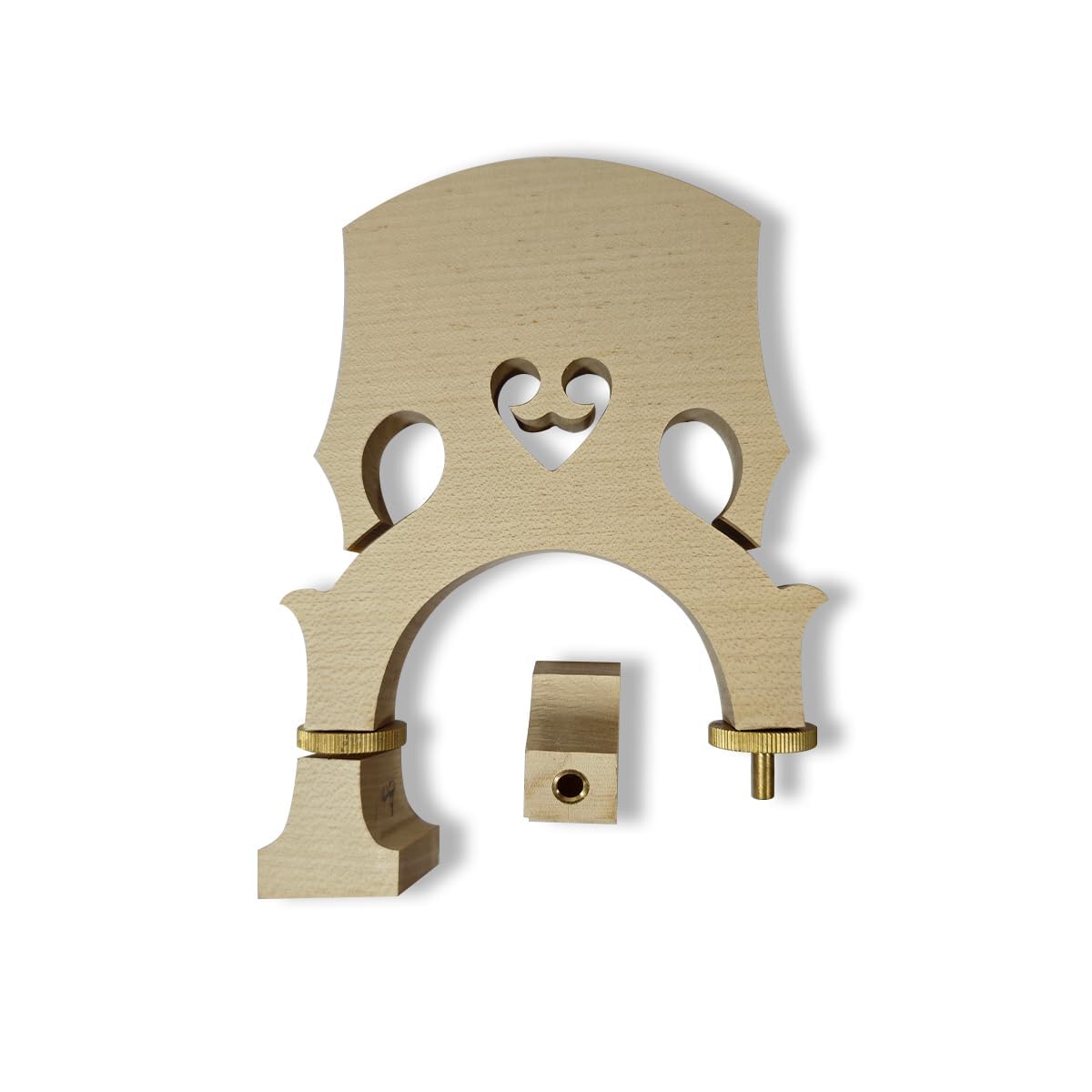 Maple Adjustable Double Bass Bridge - 3/4 Upright Bass Replacement Part for Professional Musicians | Perfect for Orchestral Performances, Jazz Ensembles & Music Studio Practice