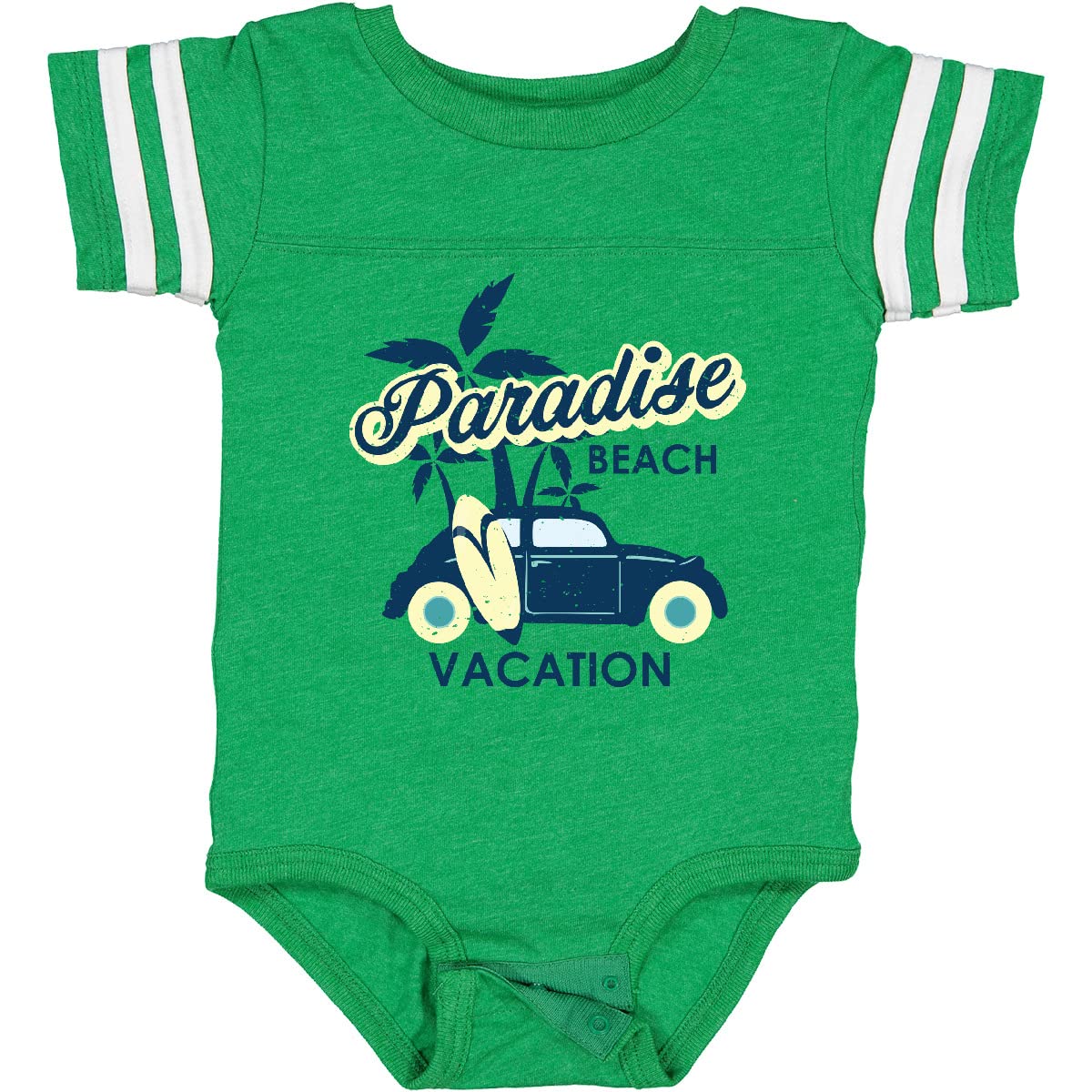 Inktastic Paradise Beach Vacation with Palm Trees Car and Baby Bodysuit - Cute Tropical Outfit for Infants, Beachwear, Family Vacation Matching Outfits