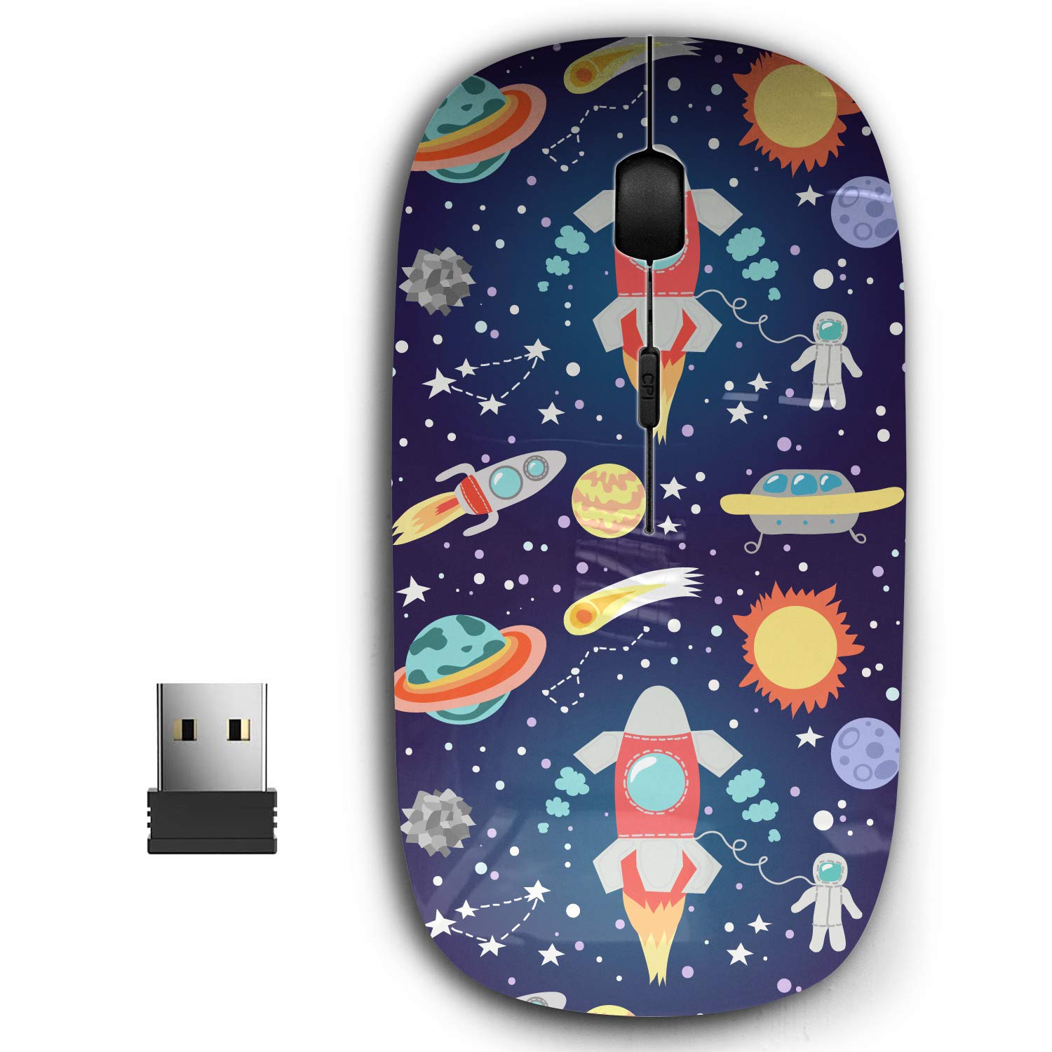 2.4G Ergonomic Wireless Mouse with Nano Receiver for PC, Laptop, Notebook - Portable Design for Home, Office, and Gaming Use