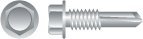 12-14 x 1.50 Inch Zinc Plated Hex Washer Head Screws - Unslotted Indented - Box of 3000 - Perfect for Construction, Metal Framing, and DIY Projects