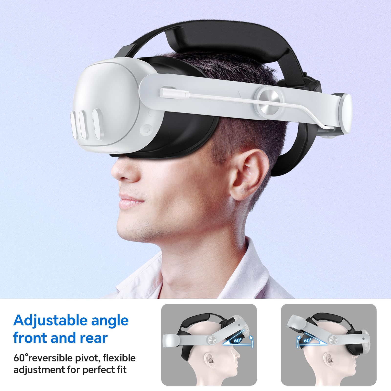 Elite Strap for Meta Quest 3 with 10000mAh Battery - Adjustable Headset Accessory for Enhanced Comfort & Counter Balance - Perfect for VR Gaming, Movies & Extended Play Sessions