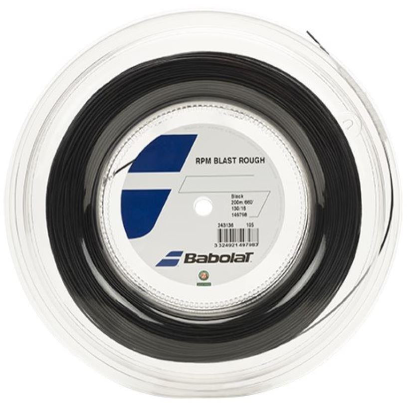 Babolat RPM Blast Rough 1.30mm 200m Tennis String Reel - Black | High-Performance Polyester String for Spin & Control | Perfect for Competitive Players & Tournament Play