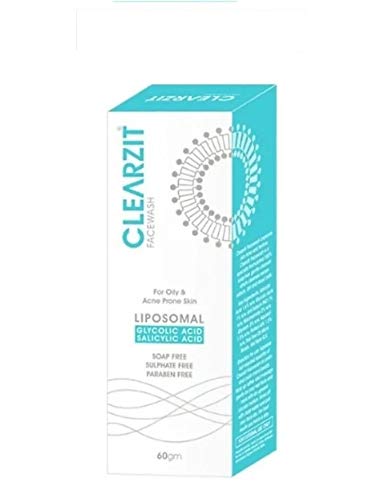 Manat Enterprise CLEARZIT Acne-Fighting Face Wash 60gm for Clear Skin | Gentle Exfoliating & Oil Control | Perfect for Daily Skincare Routine & Teen Acne Treatment